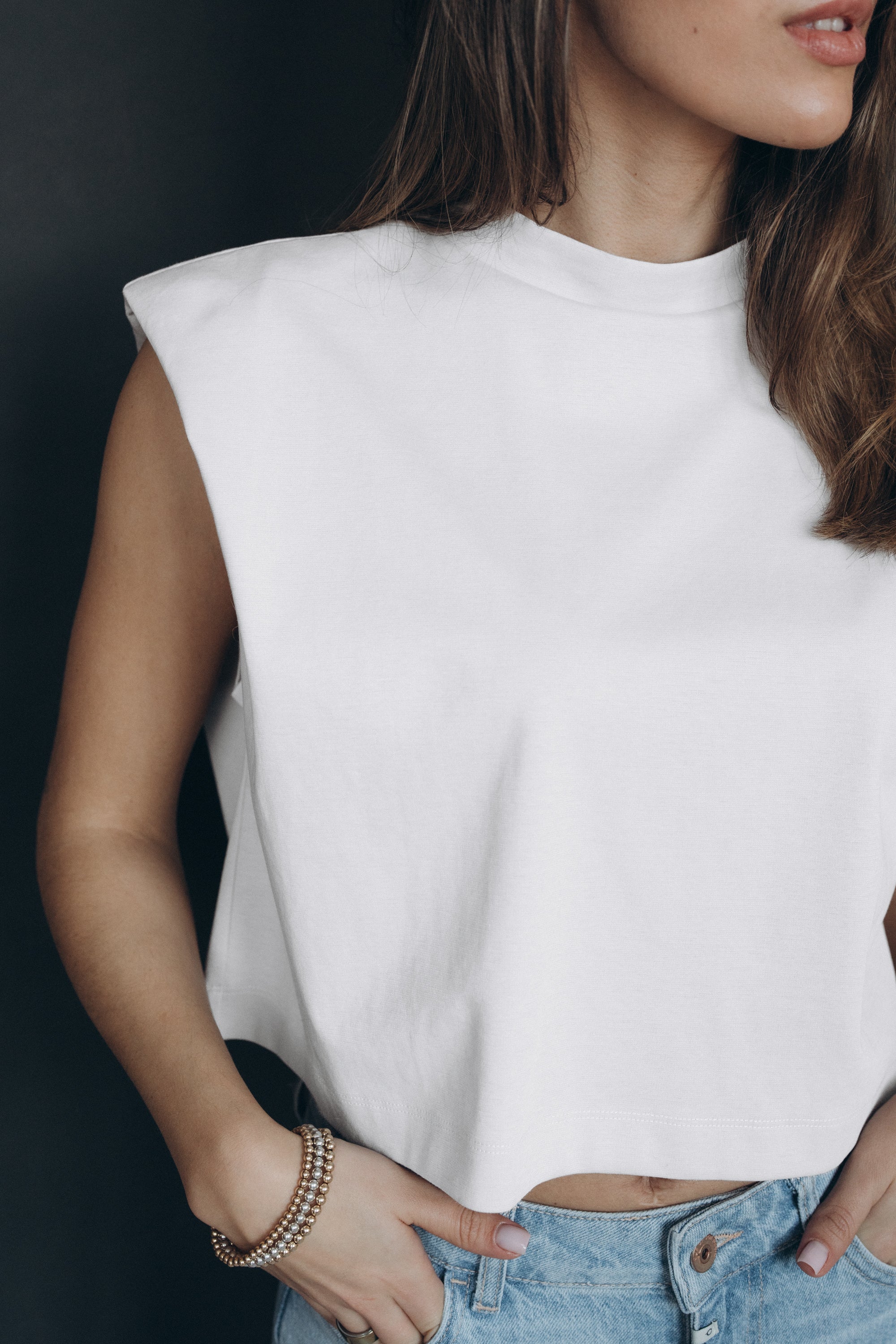 Cropped Shirt „PaminaDLL“ white