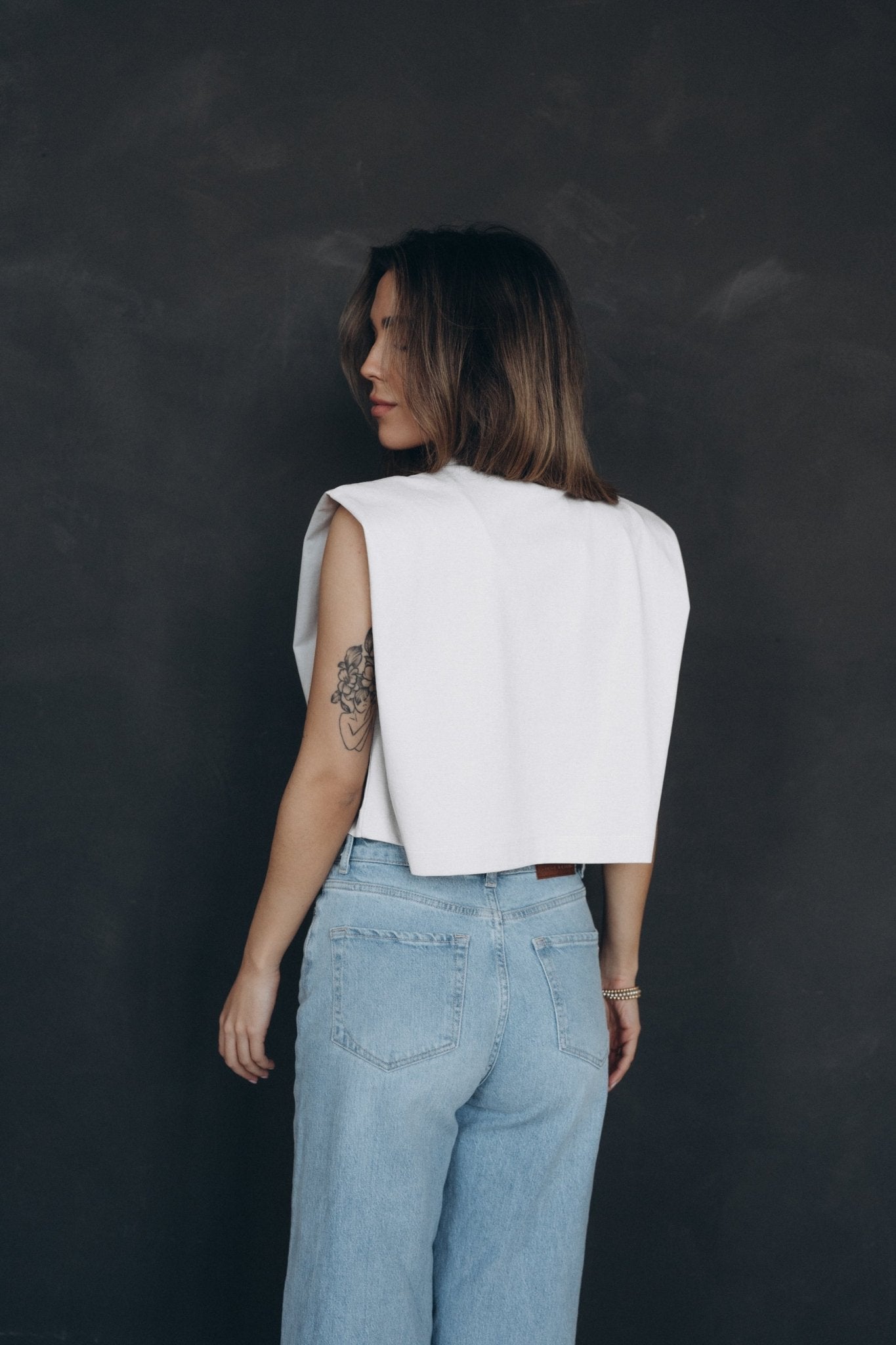Cropped Shirt „PaminaDLL“ white - Dein Lieblingsladen Concept