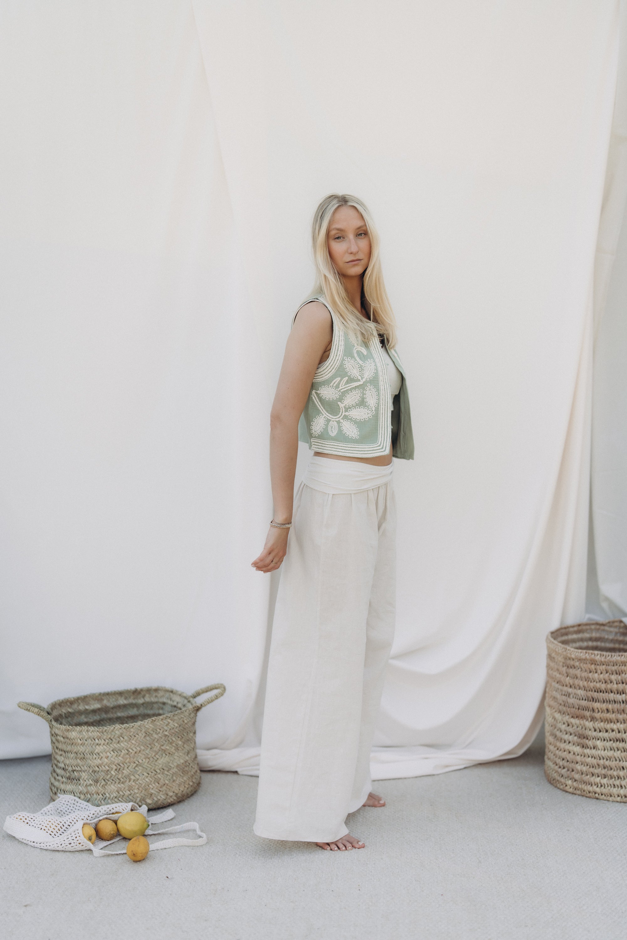 Hose "MiekeDLL" light stone