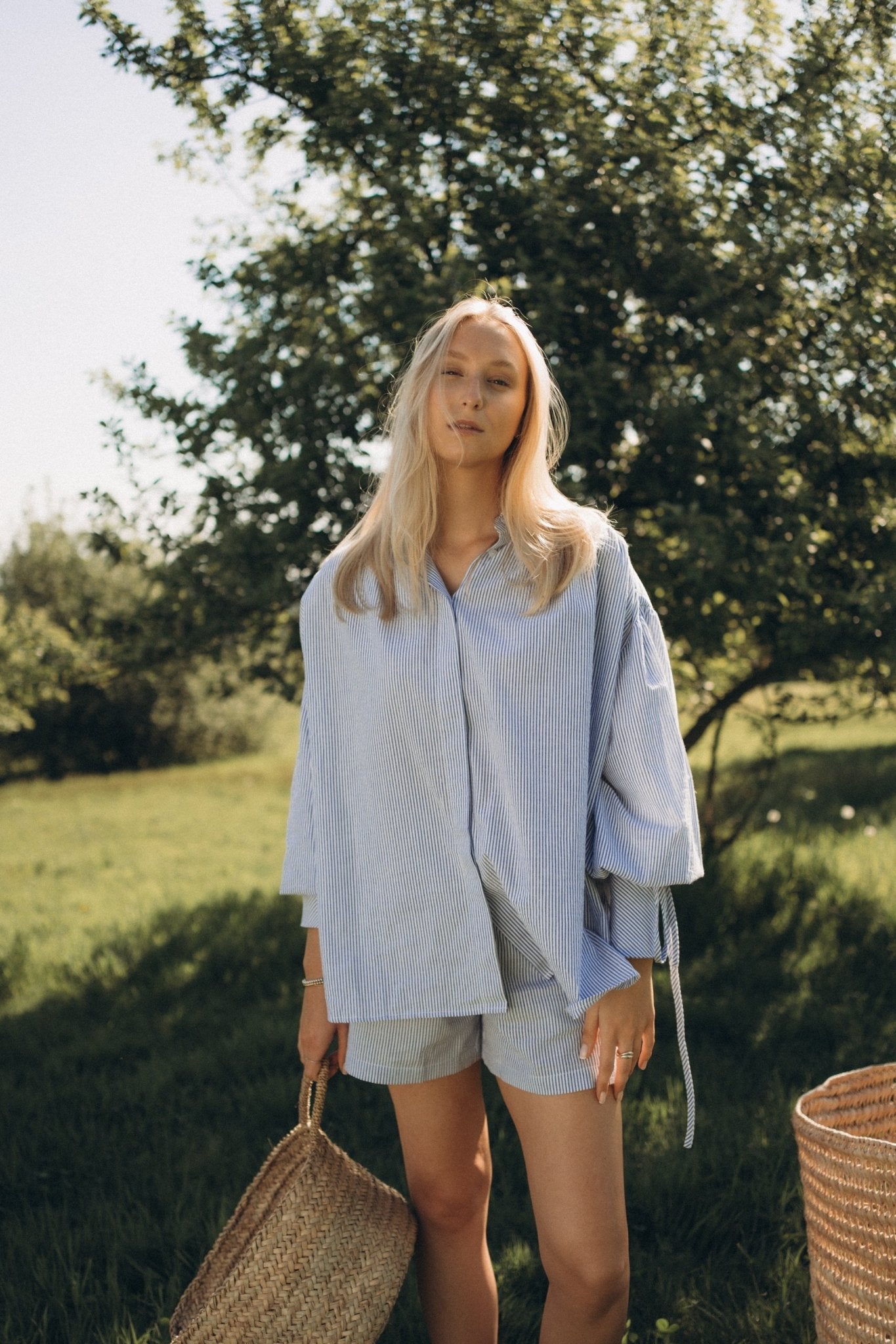 Shorts "MillyDLL" light blue/white - Dein Lieblingsladen Concept