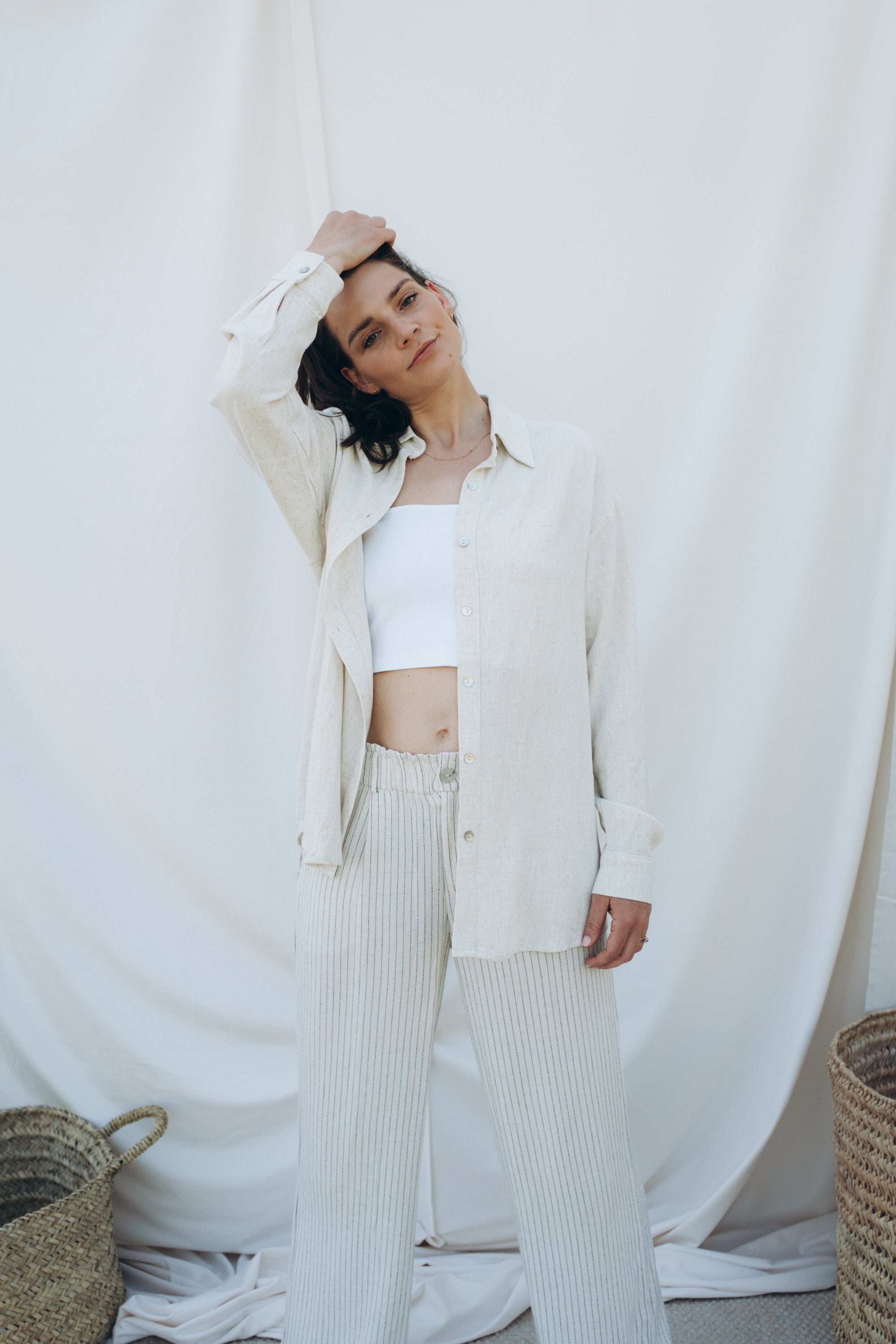 Leinenhemd "MaxiDLL" beige