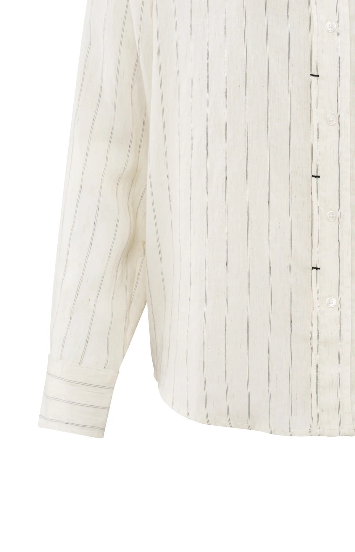 Gestreifte Bluse mit Heftstichdetails