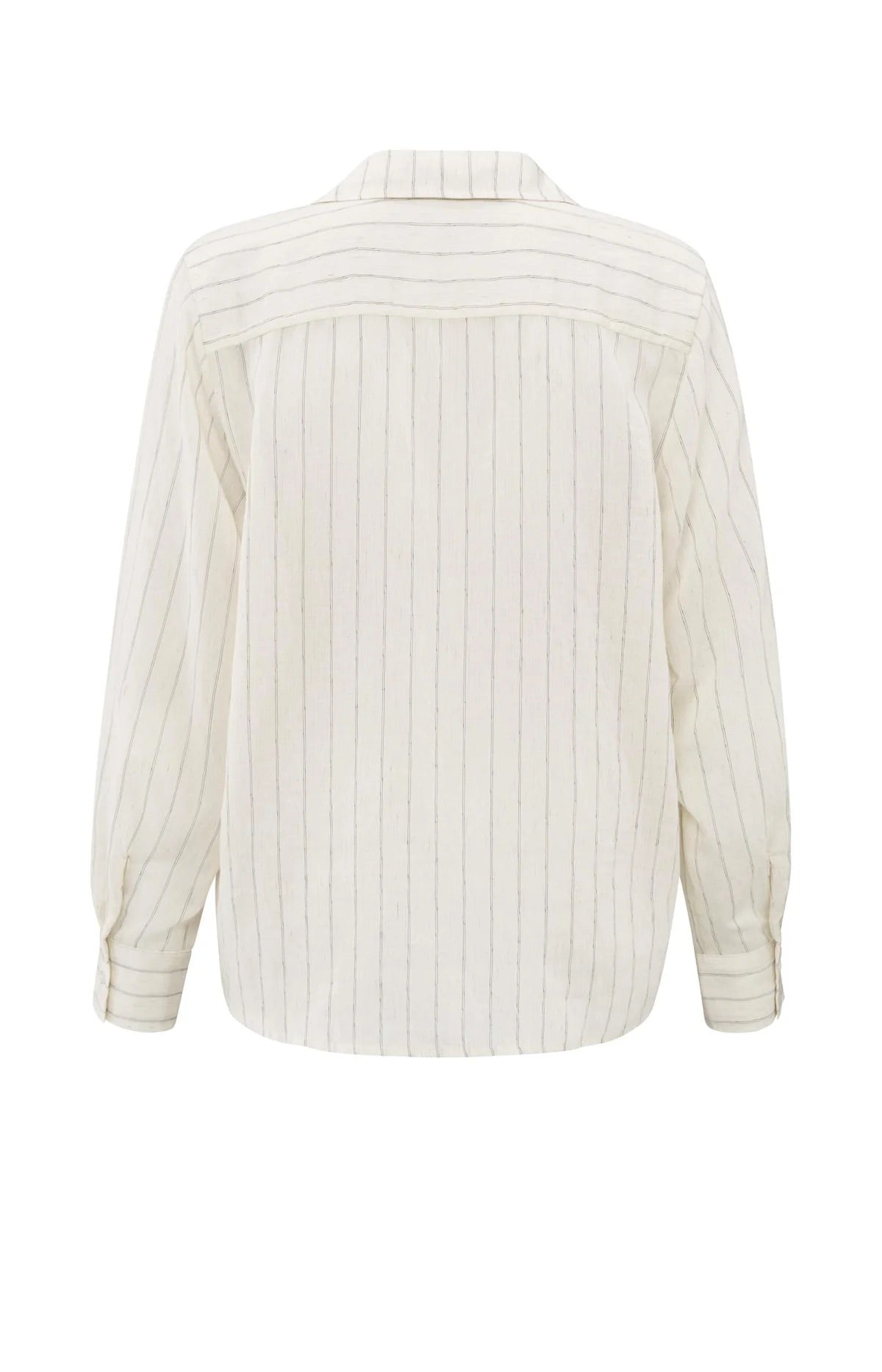 Gestreifte Bluse mit Heftstichdetails