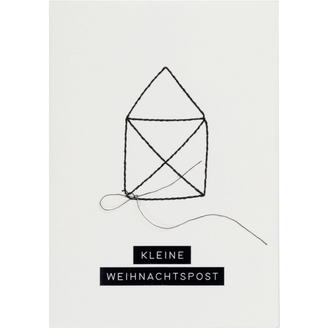 Weihnachtsfadenkarte „Kleine Weihnachtspost“