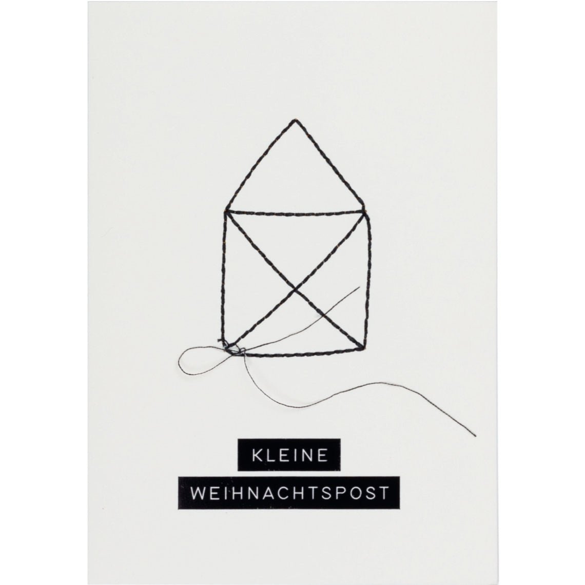 Weihnachtsfadenkarte „Kleine Weihnachtspost“ - Dein Lieblingsladen Concept