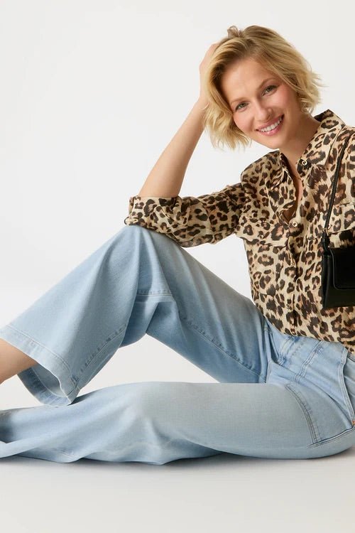 High - Waist Jeans „Lulu“ - aqua blue - Dein Lieblingsladen Concept