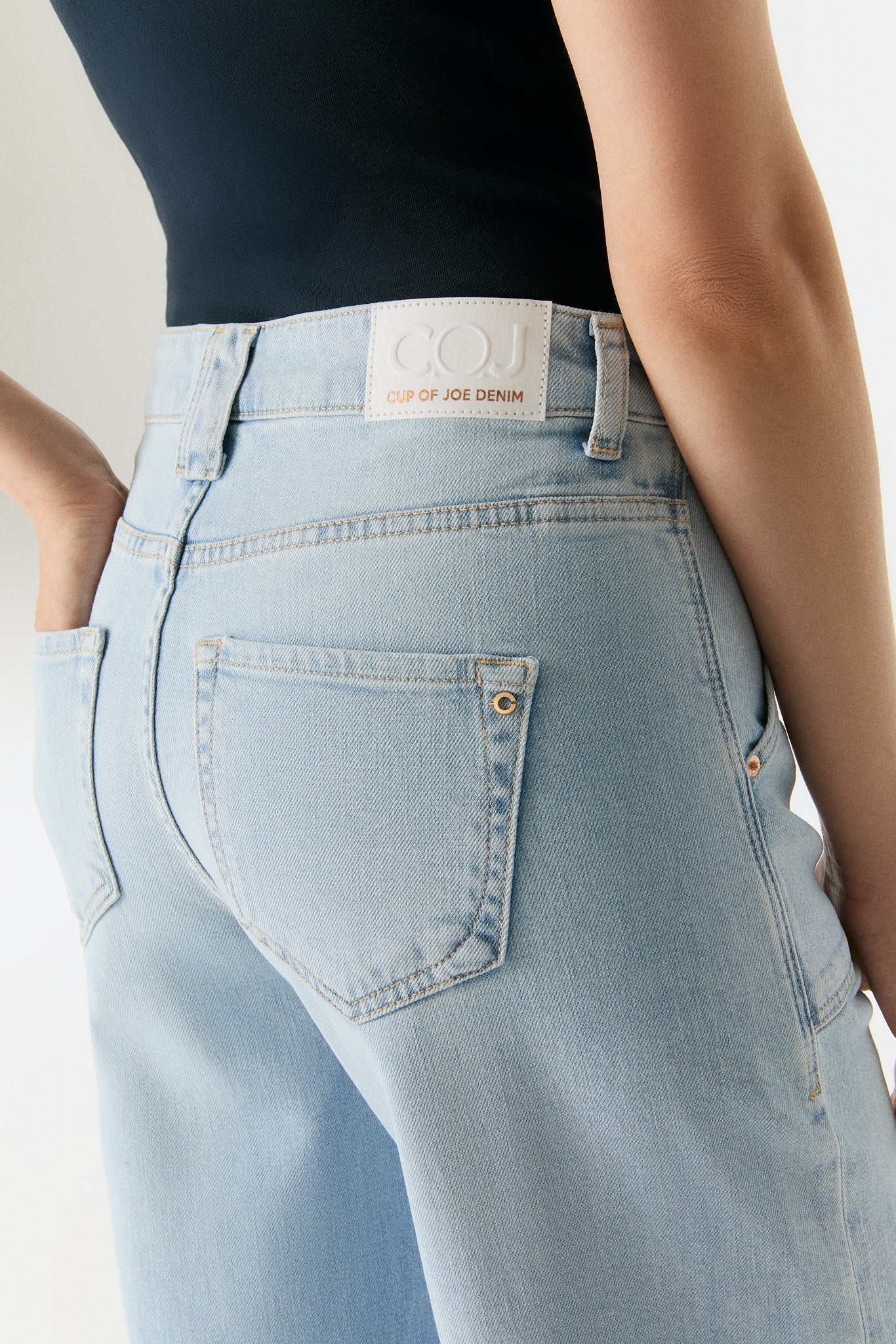 High-Waist Jeans „Lulu“-aqua blue