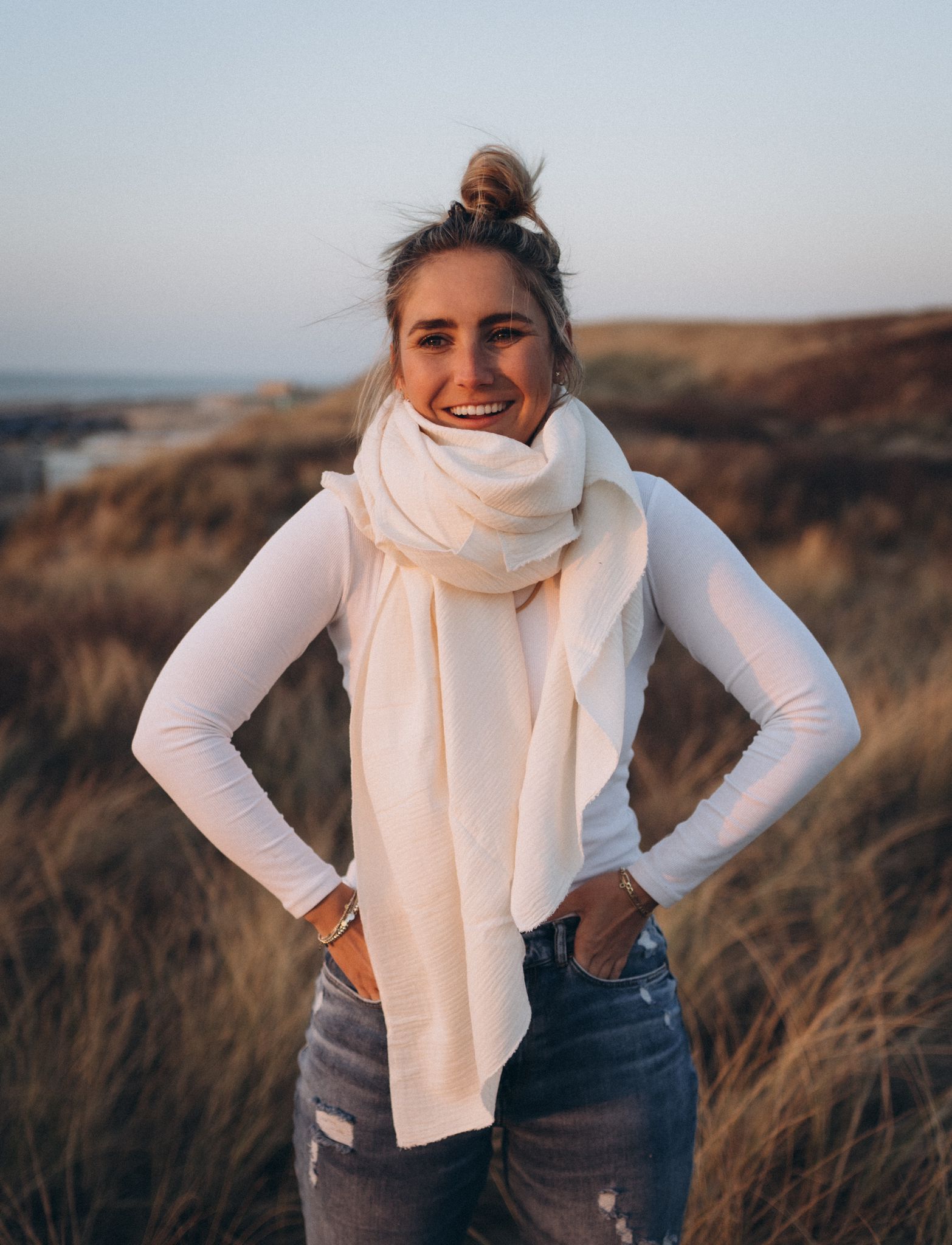 Musselintuch „MaeDLL“ buttercream