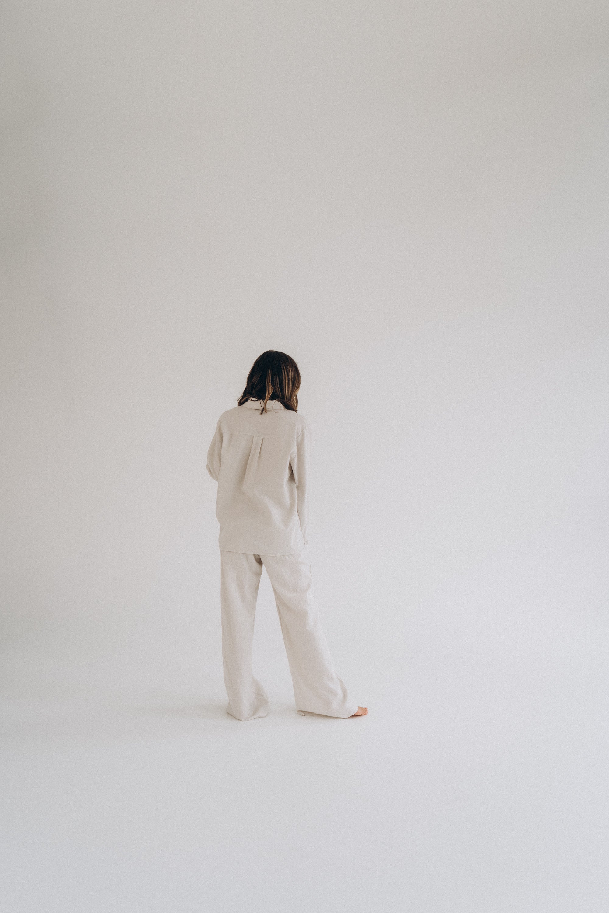 Leinenhose „StineDLL“ light stone