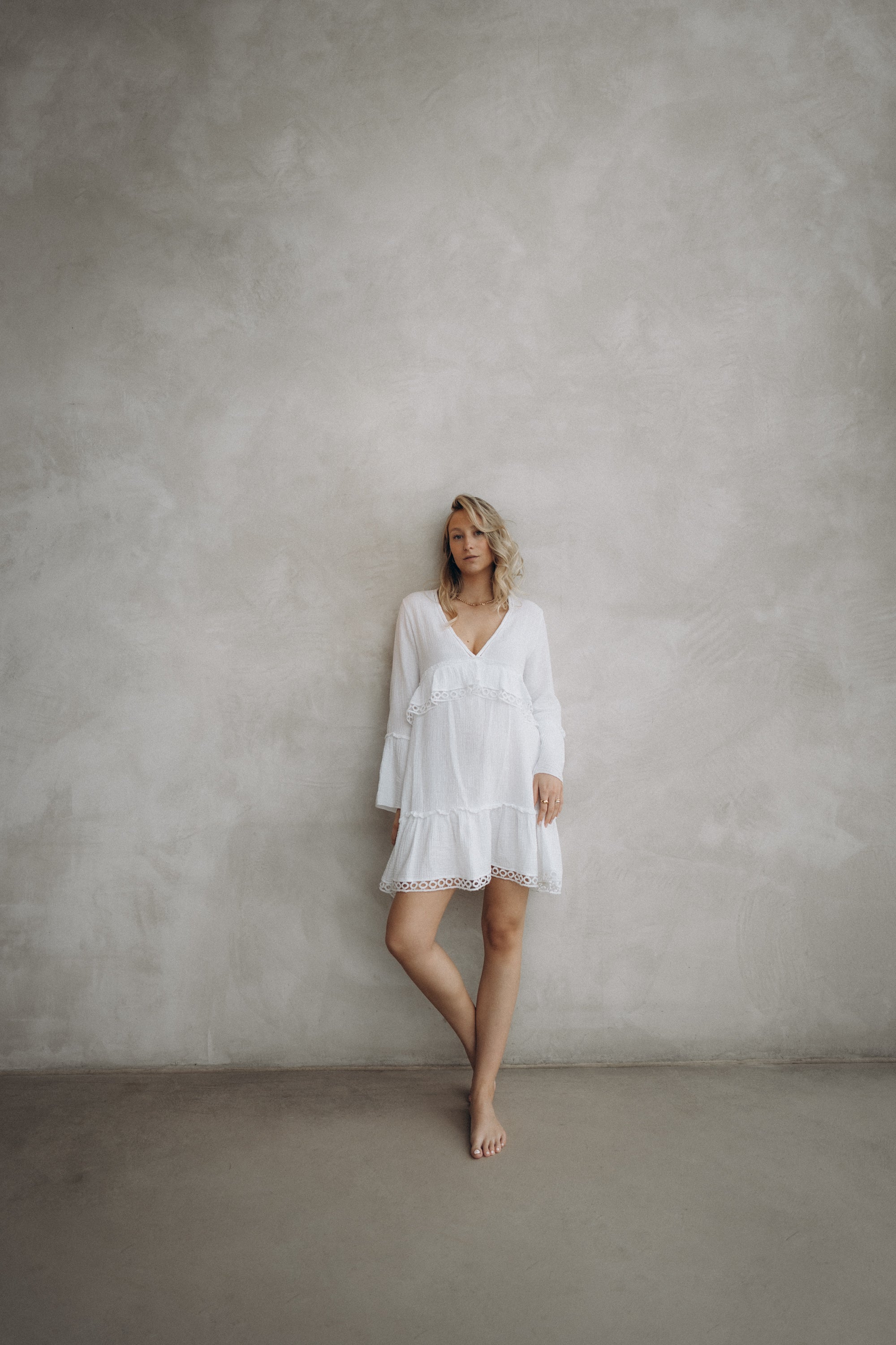 Musselinkleid „HermineDLL“ white