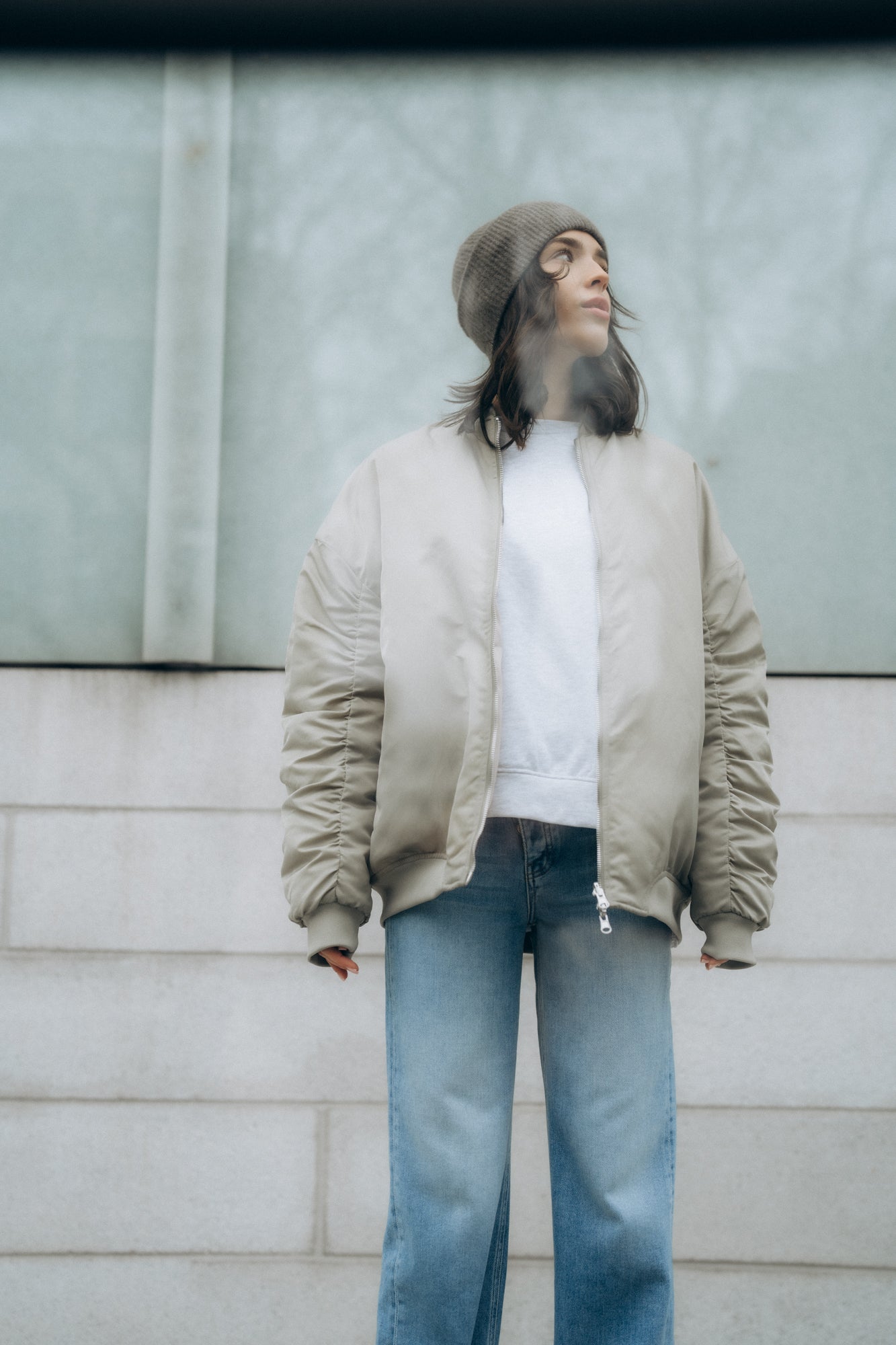 Wende-Bomberjacke „AstaDLL“ sage/cream