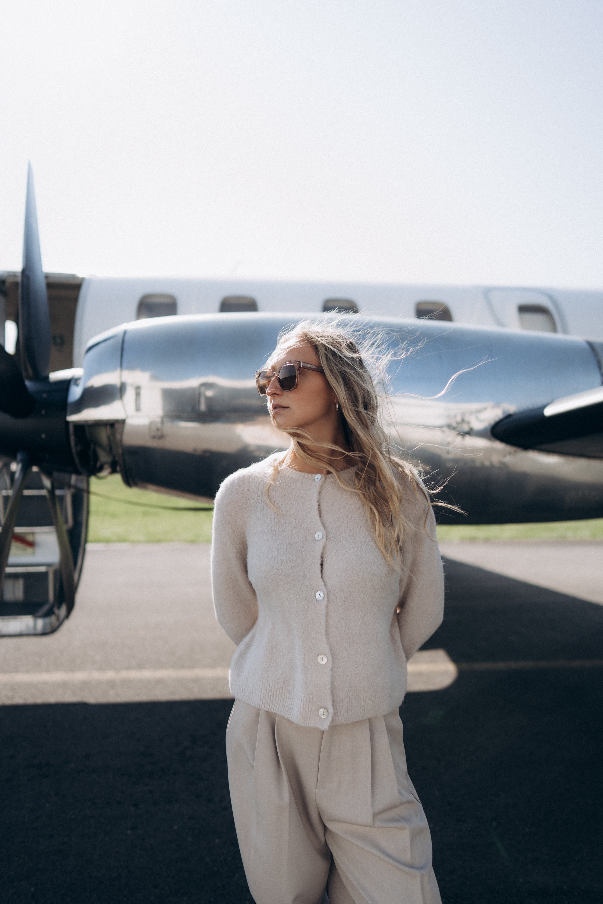 Cardigan „AlfaDLL“ light taupe