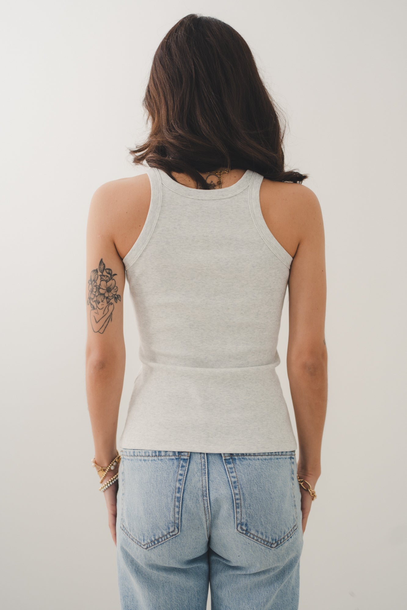 Basic Ripp Top „PamDLL“ light grey melee