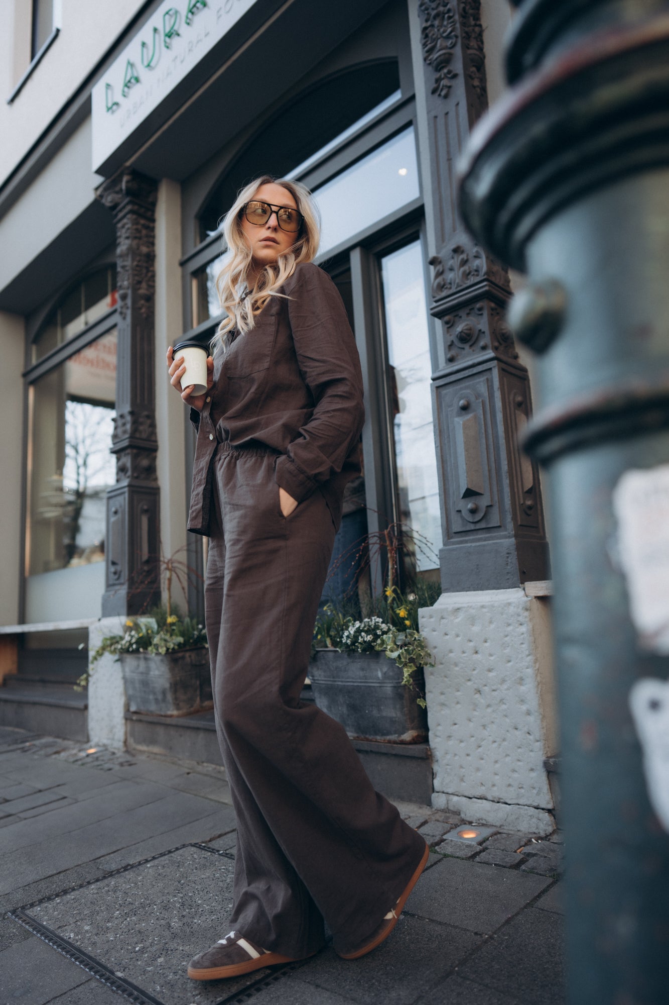 Leinenhose „Stine2DLL“ brown