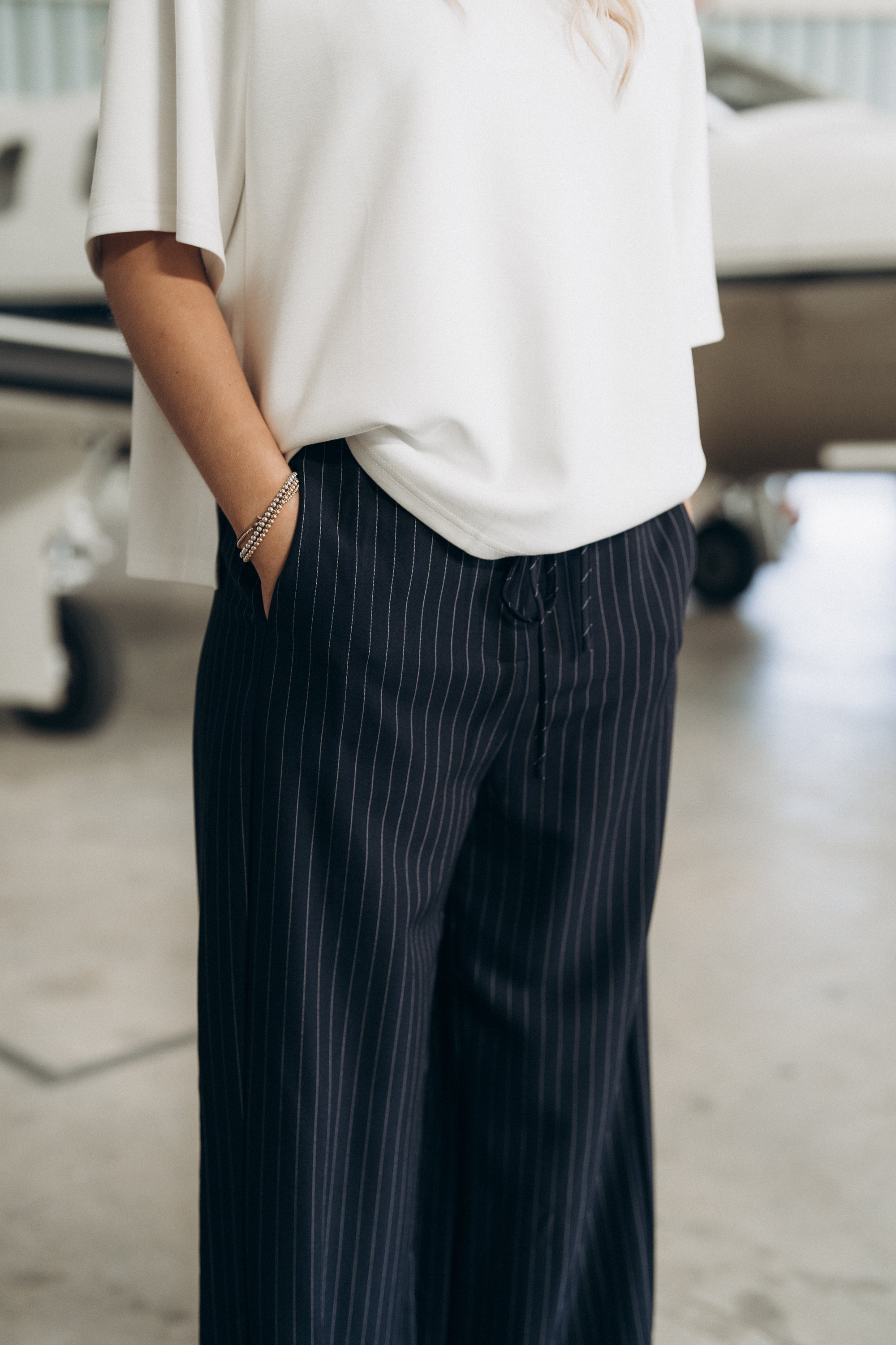 Nadelstreifenhose „DietjeDLL“ dark navy