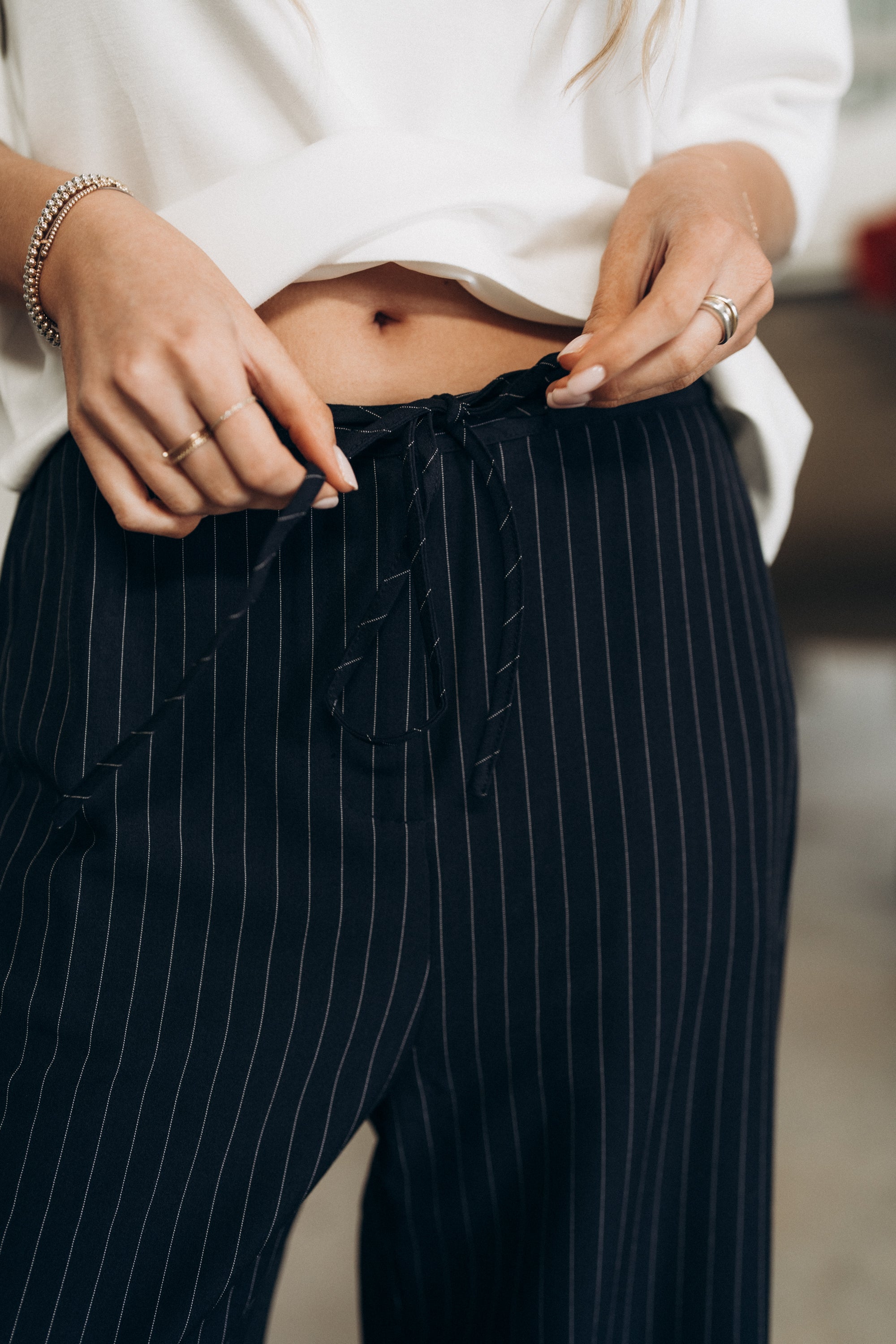 Nadelstreifenhose „DietjeDLL“ dark navy