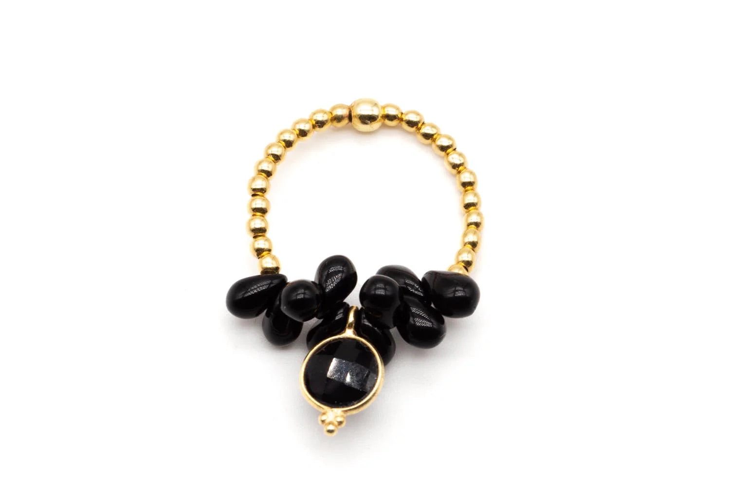 Ring „Drops black“