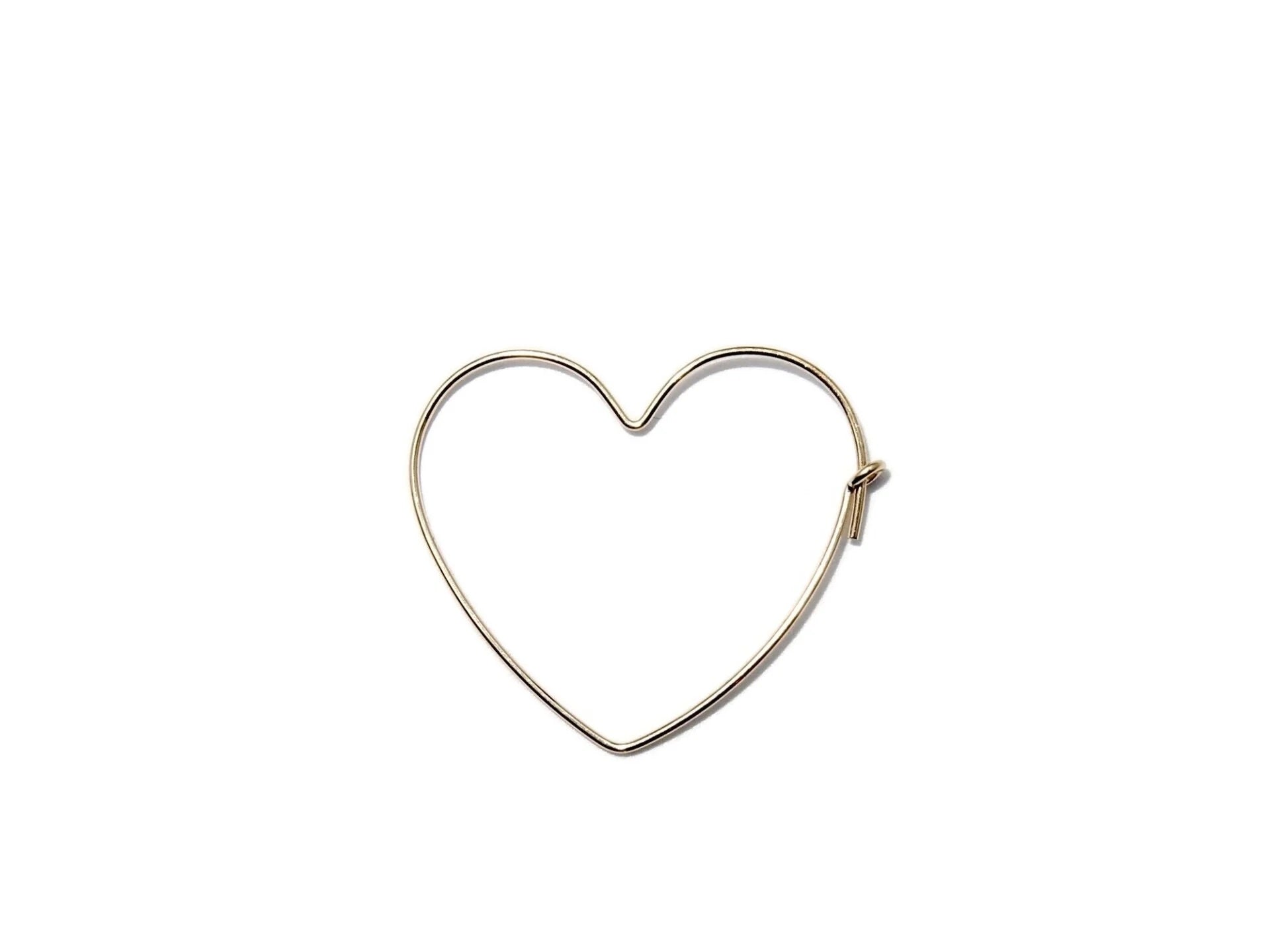 Ohrringe „Heartshaped Hoops S“ gold