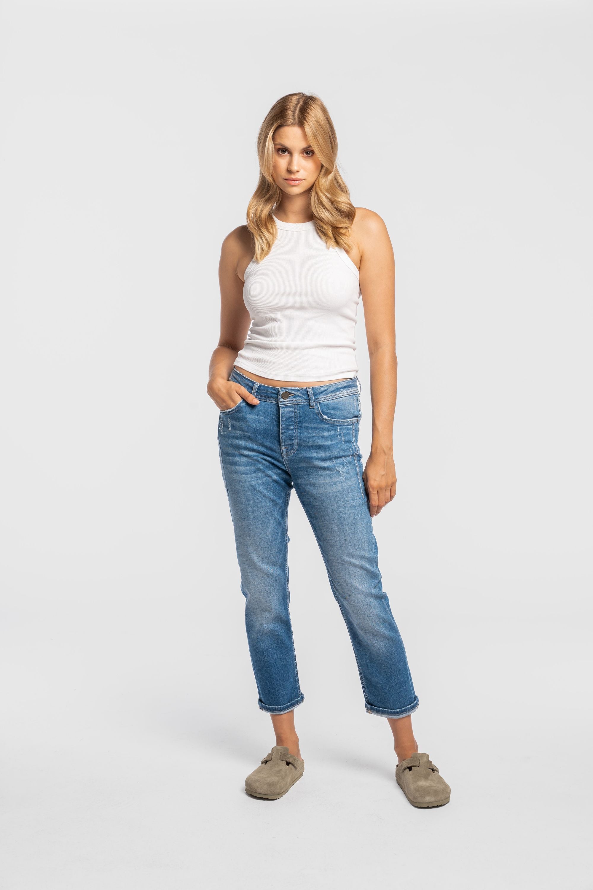 Jeans „C4 Relaxed Fit“ vintageblue