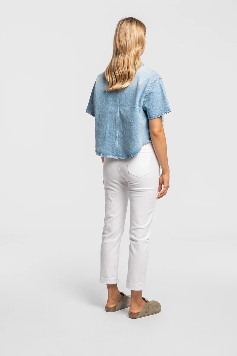 Kurzarm-Jeanshemd „The Boxy Shirt“