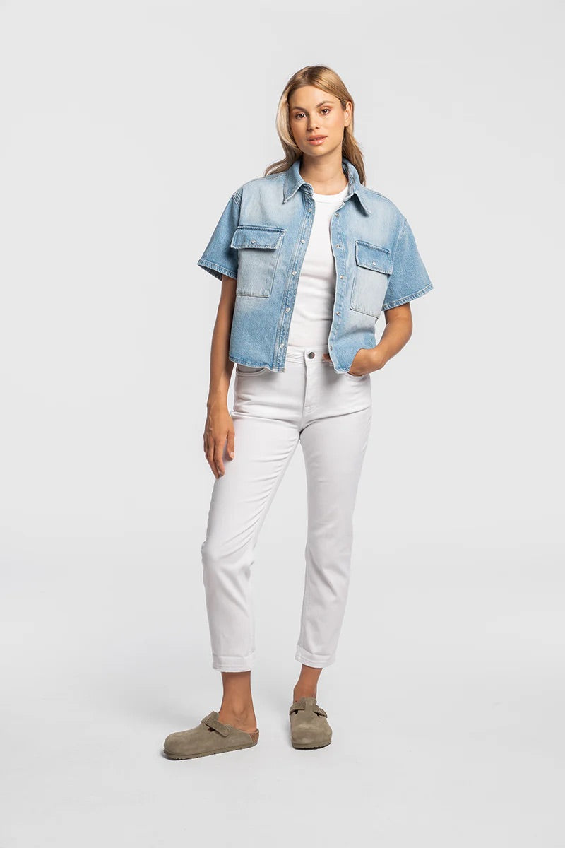 Kurzarm-Jeanshemd „The Boxy Shirt“