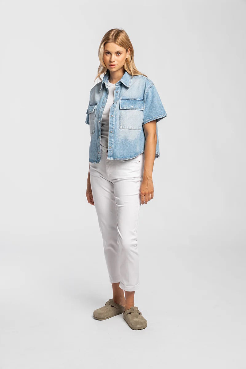 Kurzarm-Jeanshemd „The Boxy Shirt“