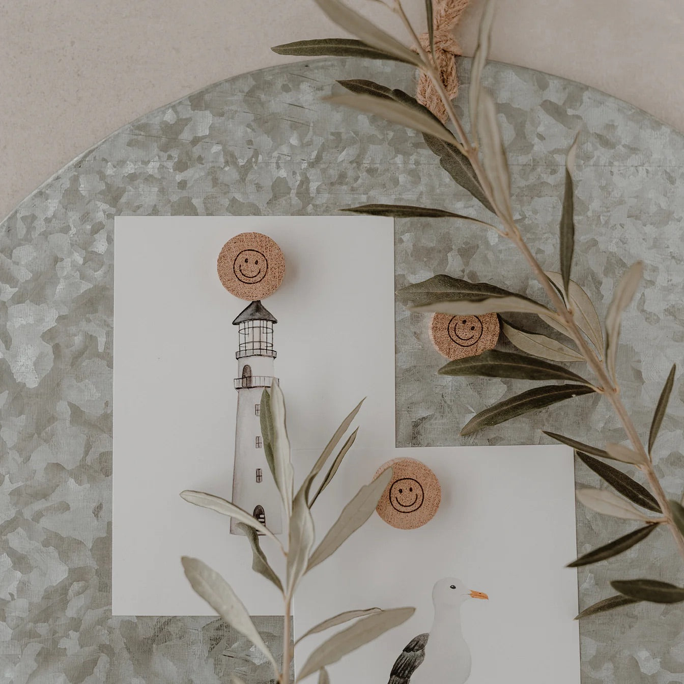 Holzmagnet „Smiley 3er Set“