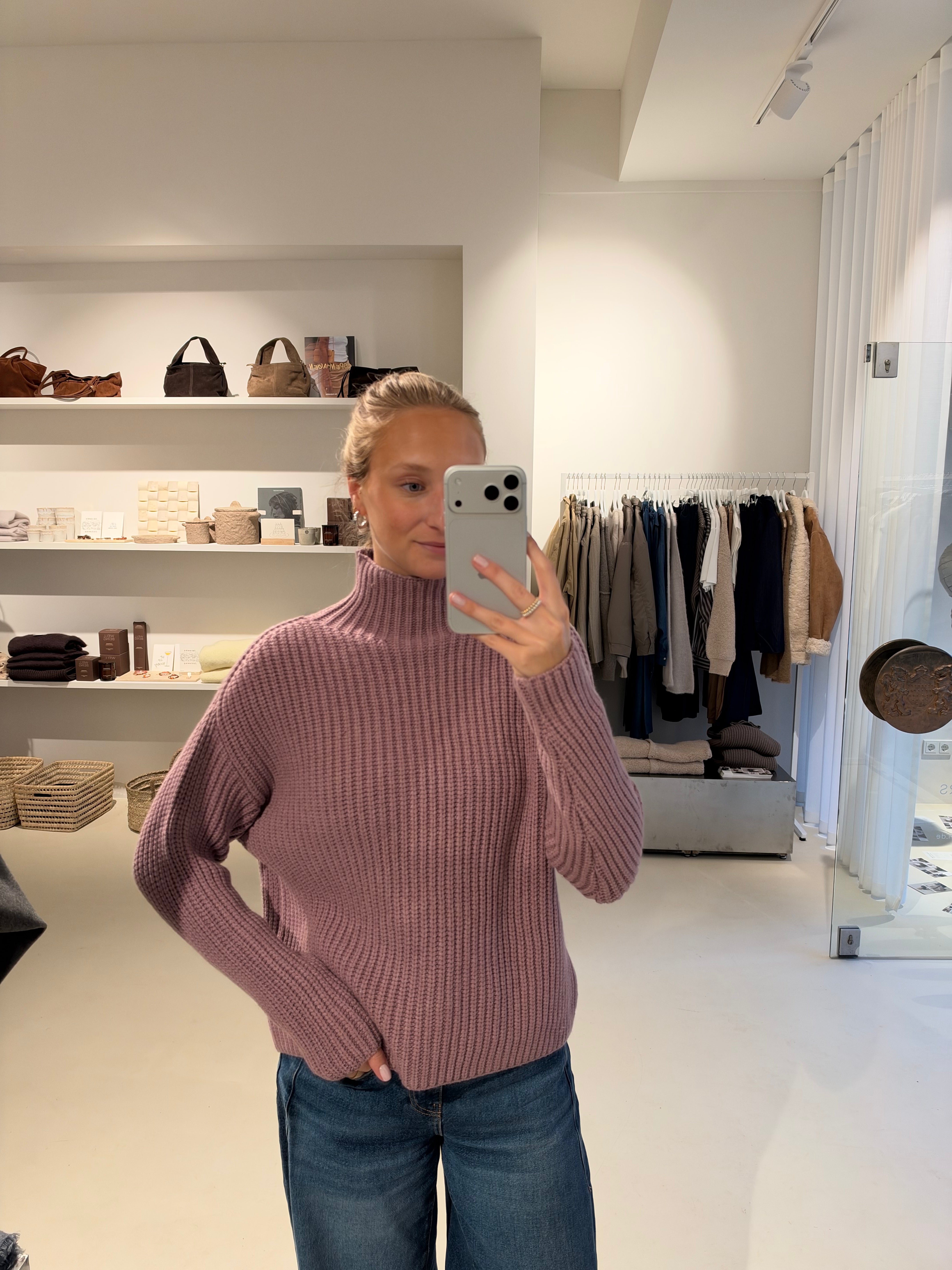 Grobstrickpullover "ElliDLL" light raspberry