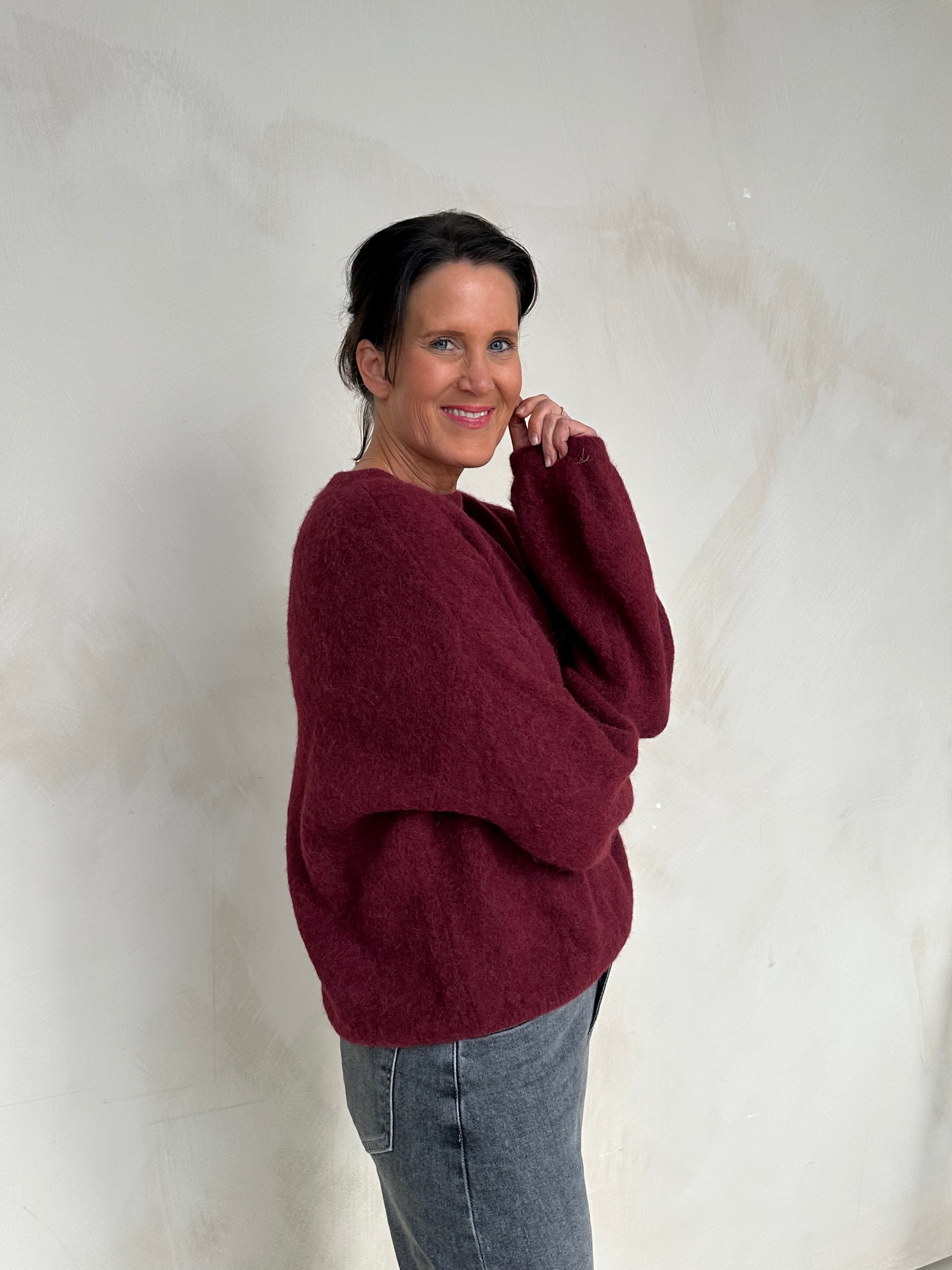 Charity Pullover „BrunaDLL“ bordeaux x Sweetliving