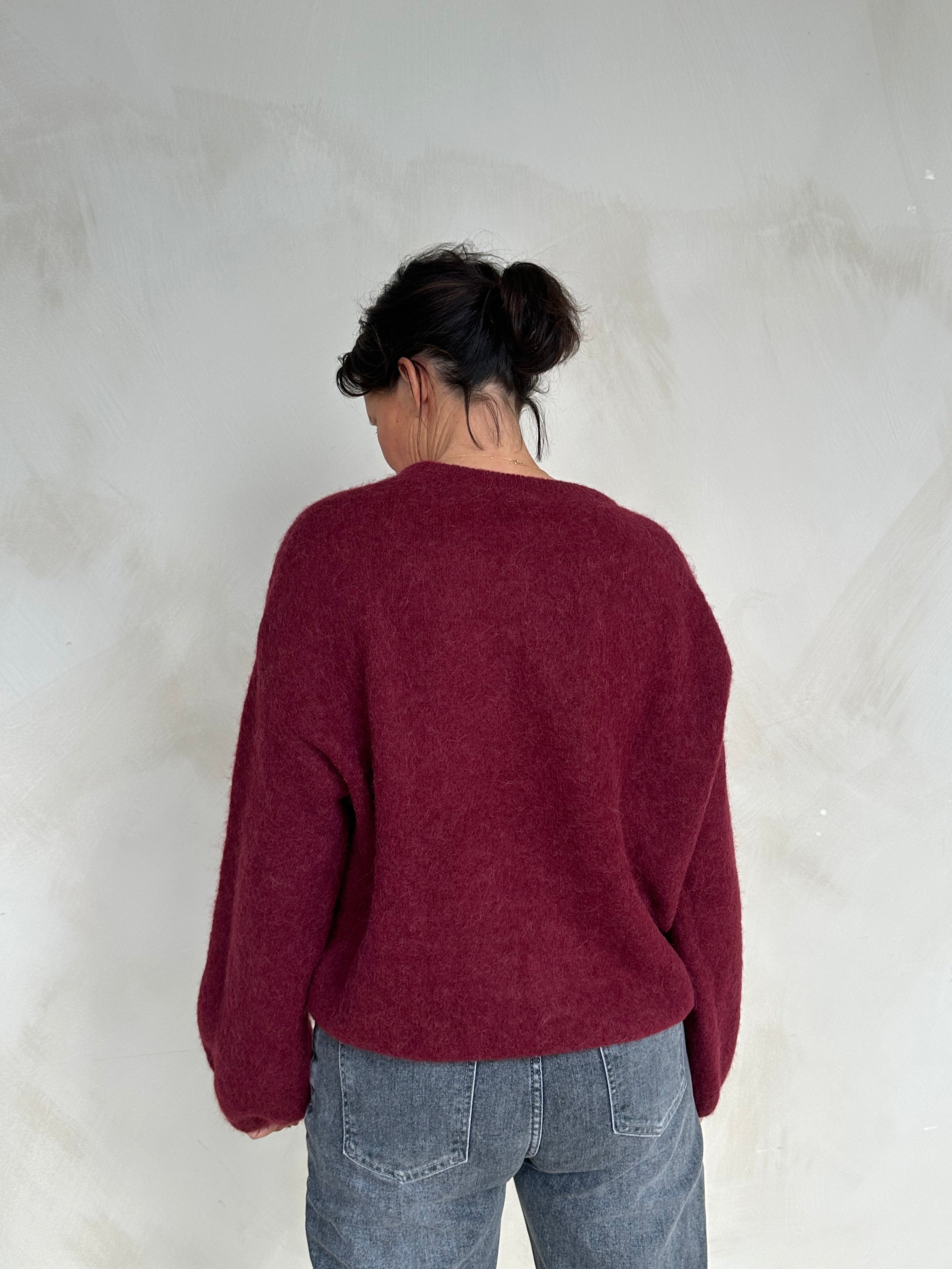 Charity Pullover „BrunaDLL“ bordeaux x Sweetliving