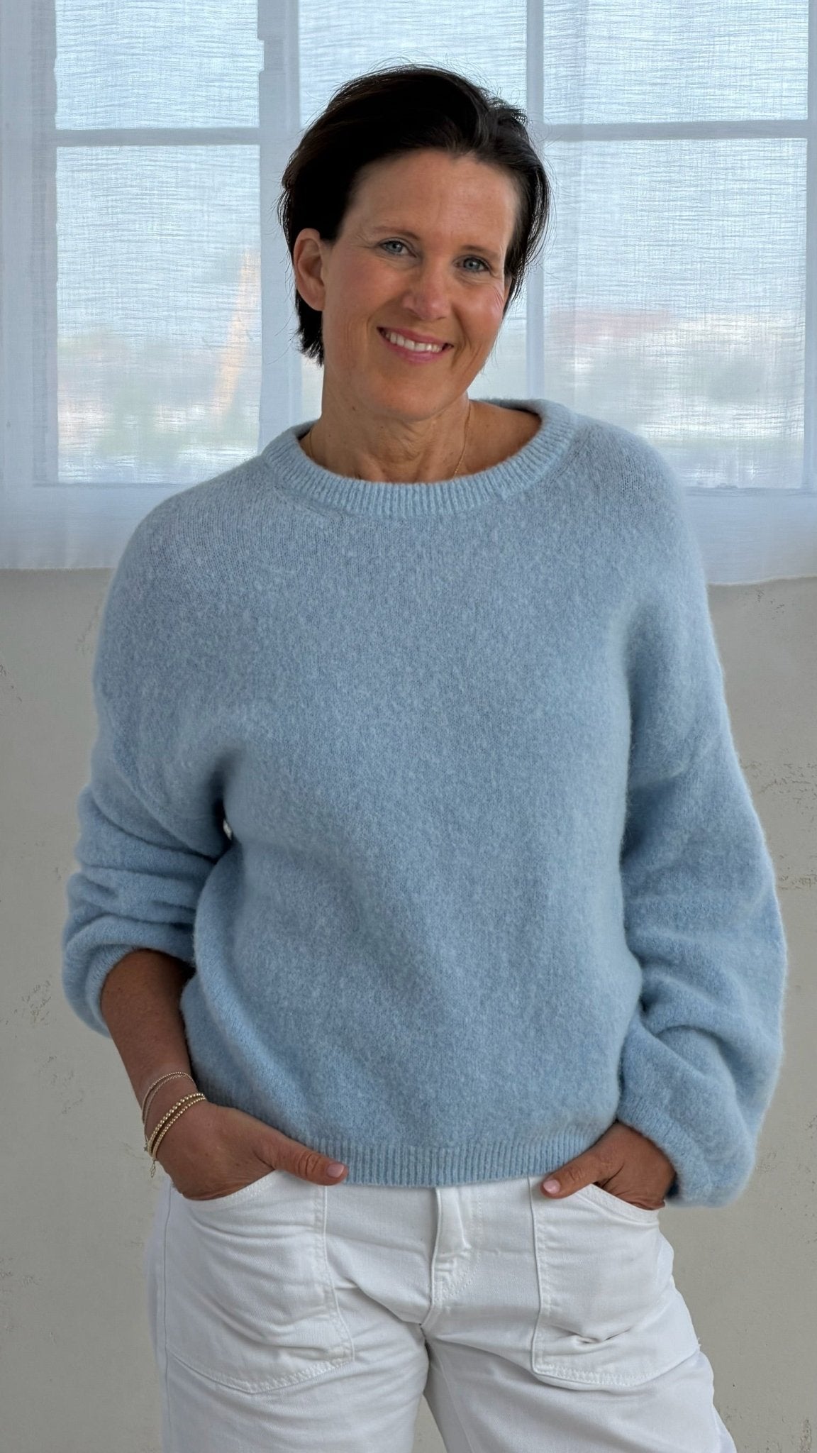 Pullover „BrunaDLL“ light blue x Sweetliving - Dein Lieblingsladen Concept