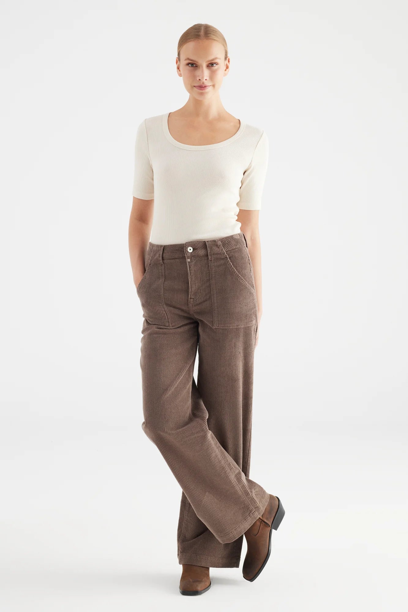 High-Waist Hose "Lulu Corduroy"