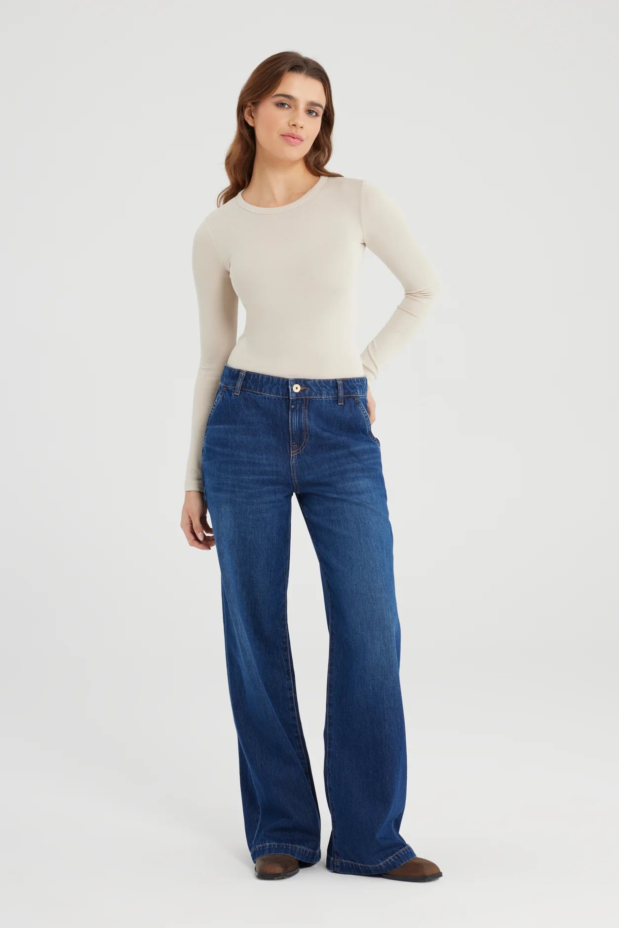 Low Waist Jeans „Maxine“ dark blue