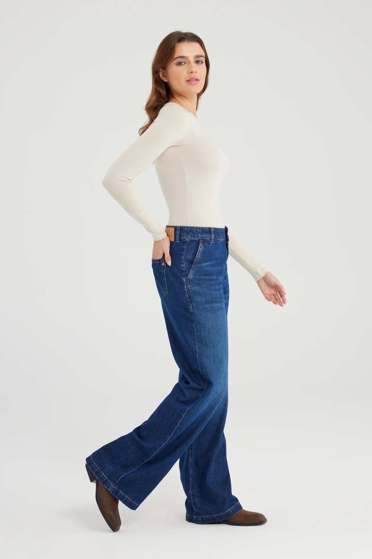 Low Waist Jeans „Maxine“ dark blue