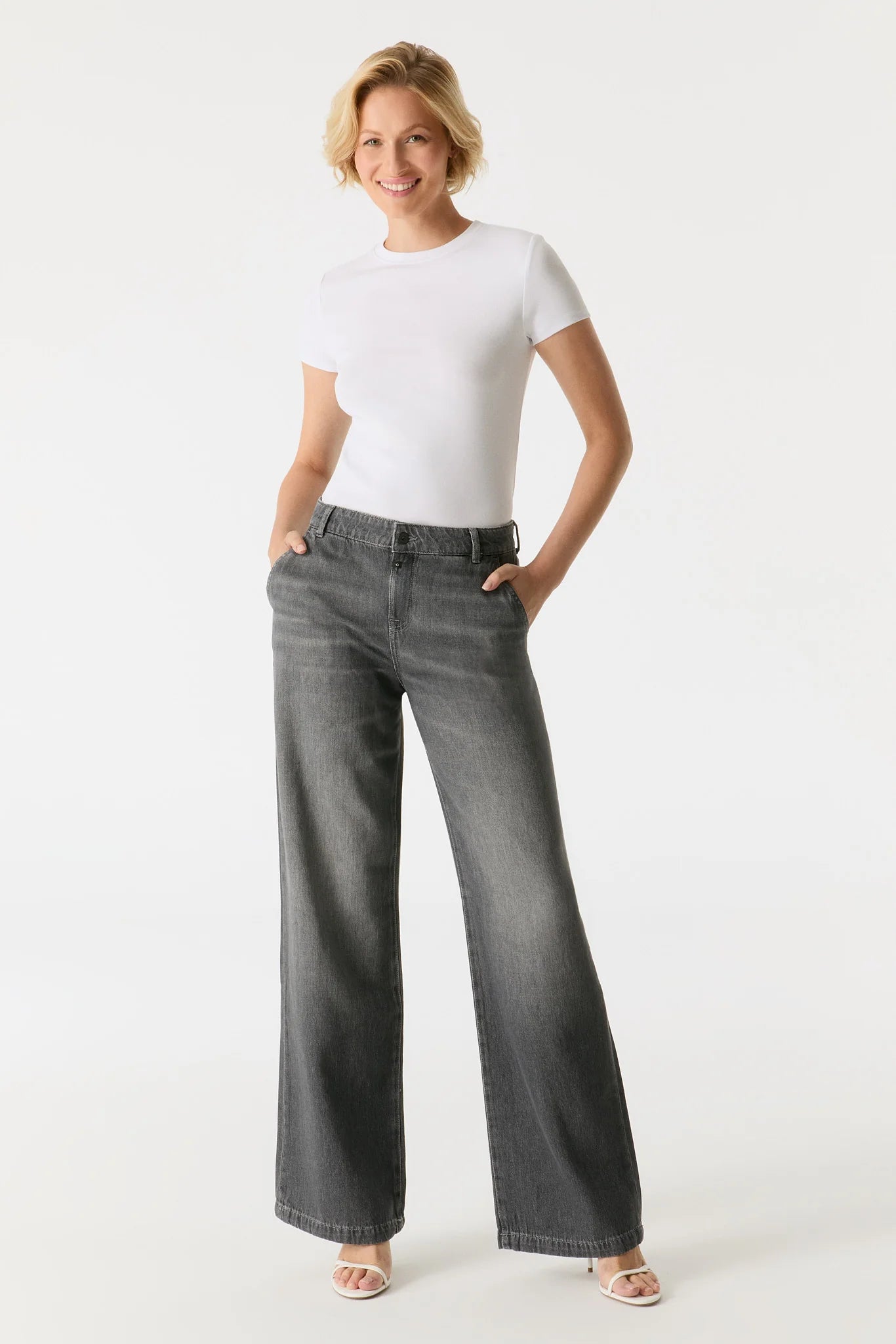Low Waist Jeans „Maxine“ smoke grey