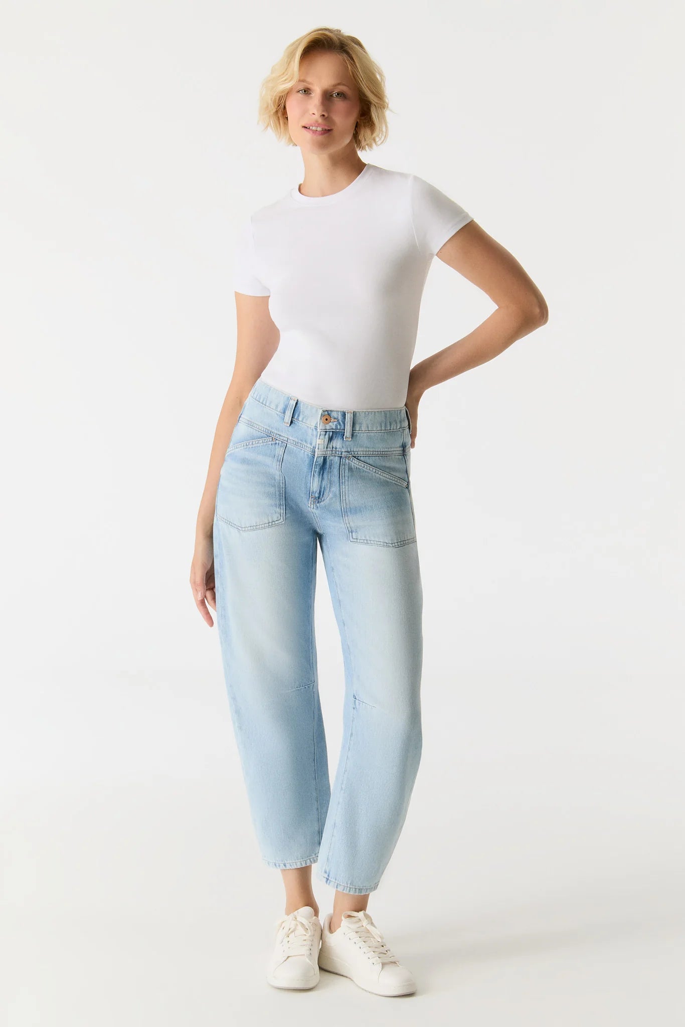 Mid Waist Jeans "Selena" light blue
