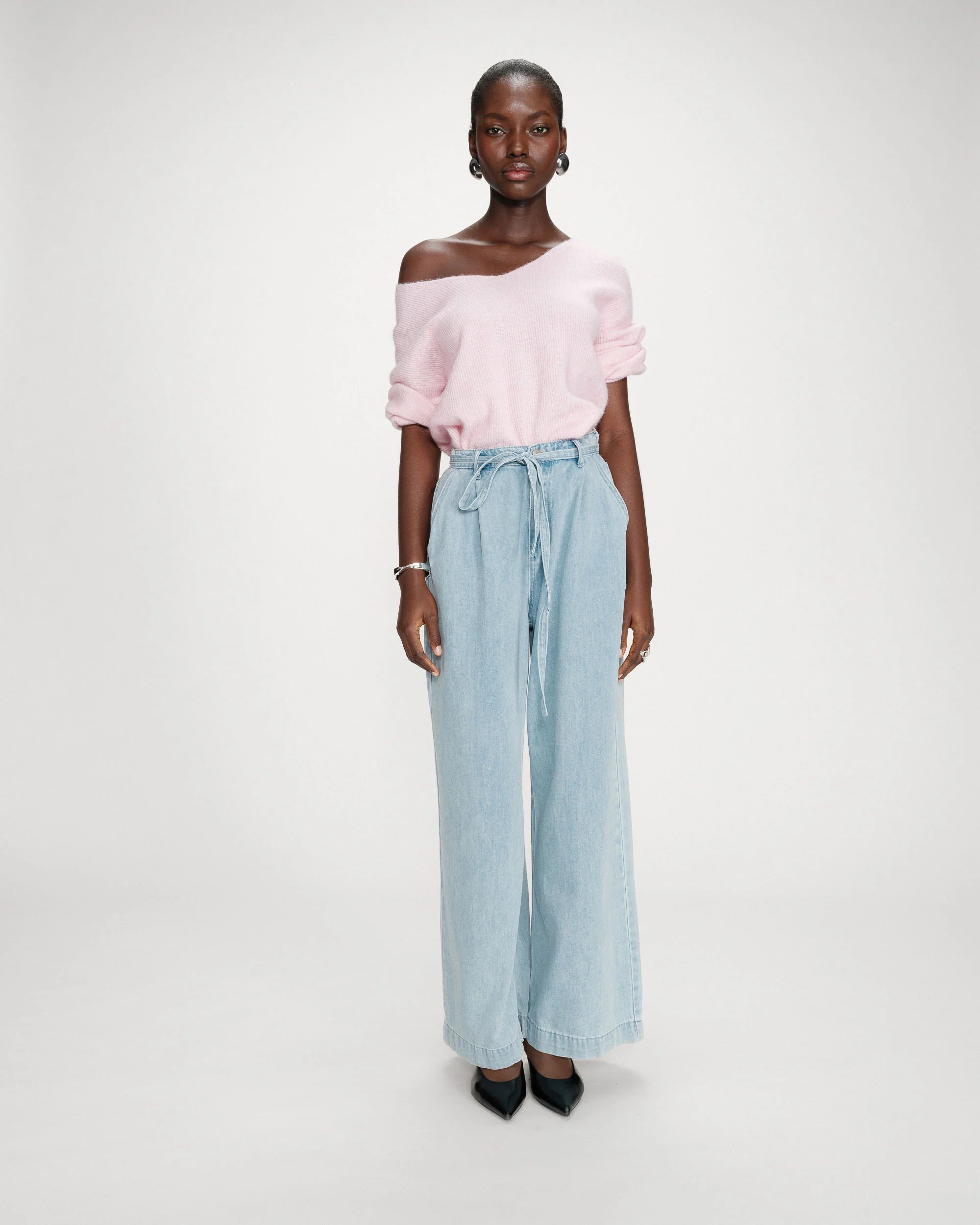 Jeans "Pompon" sky blue