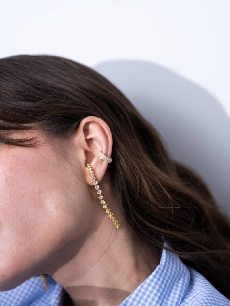 Earcuff mit goldenen Strasssteinen - Dein Lieblingsladen Concept