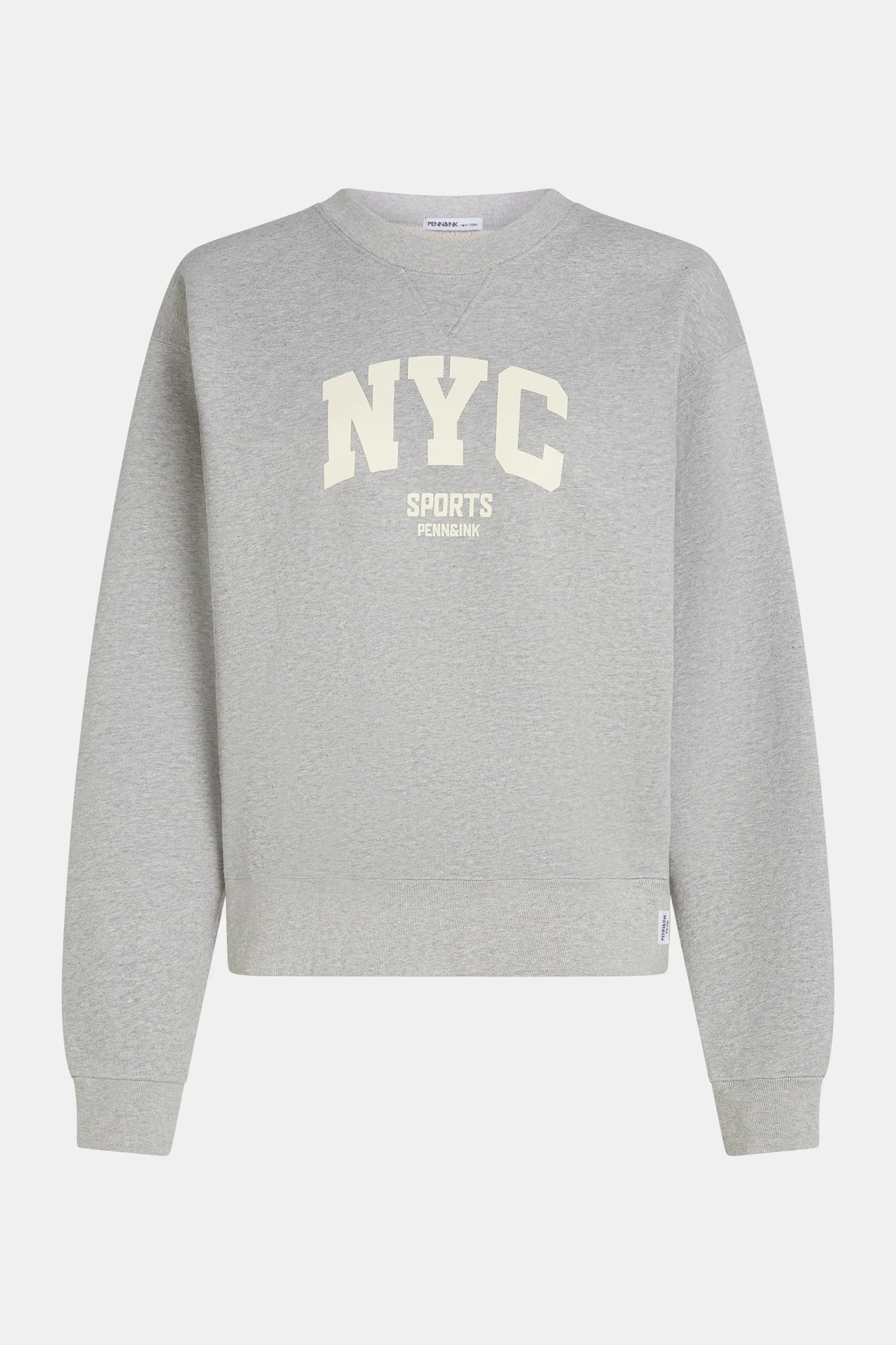 Sweater Print W26F1930 - grey melange/ecru