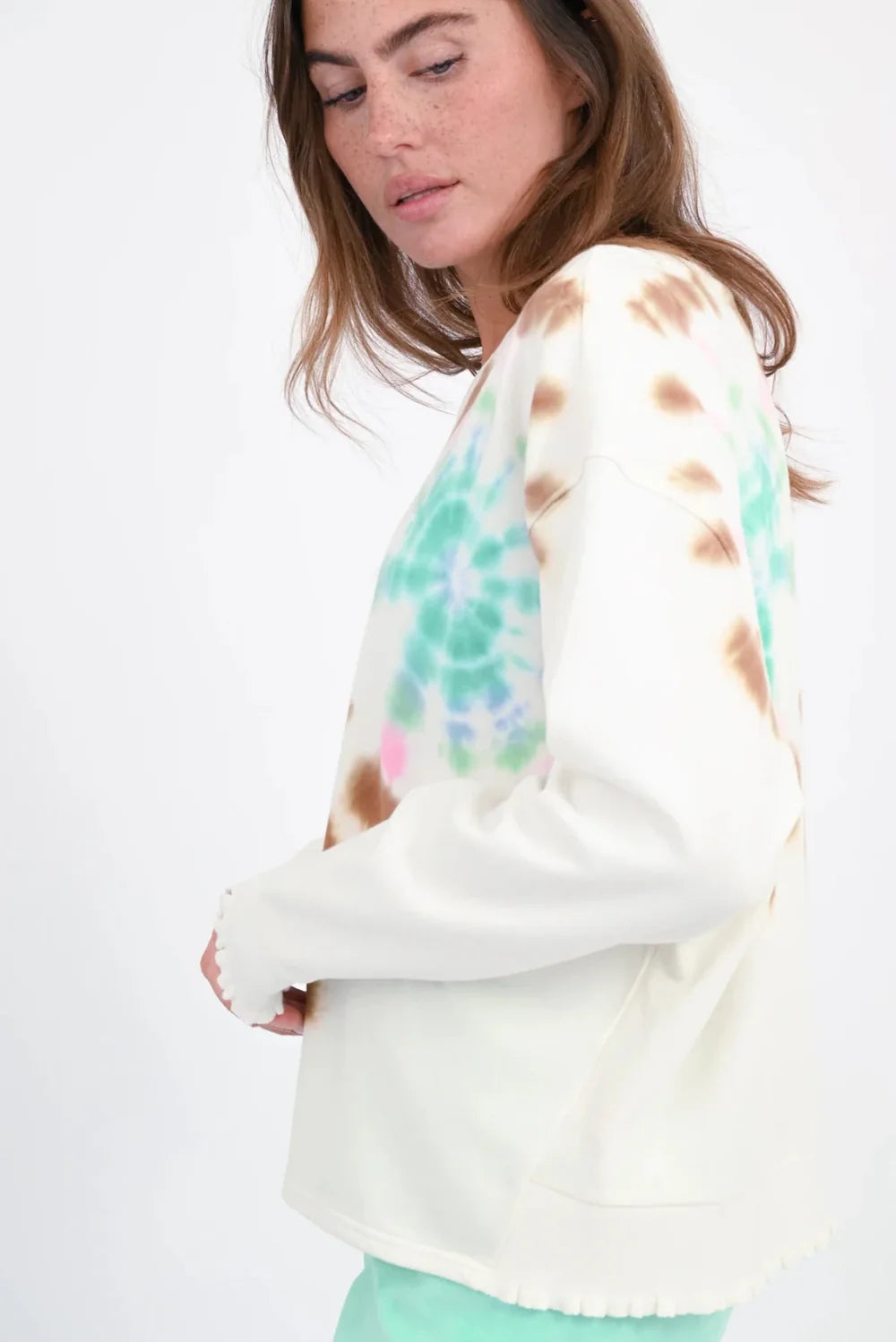 Batik Sweateshirt "Rose"