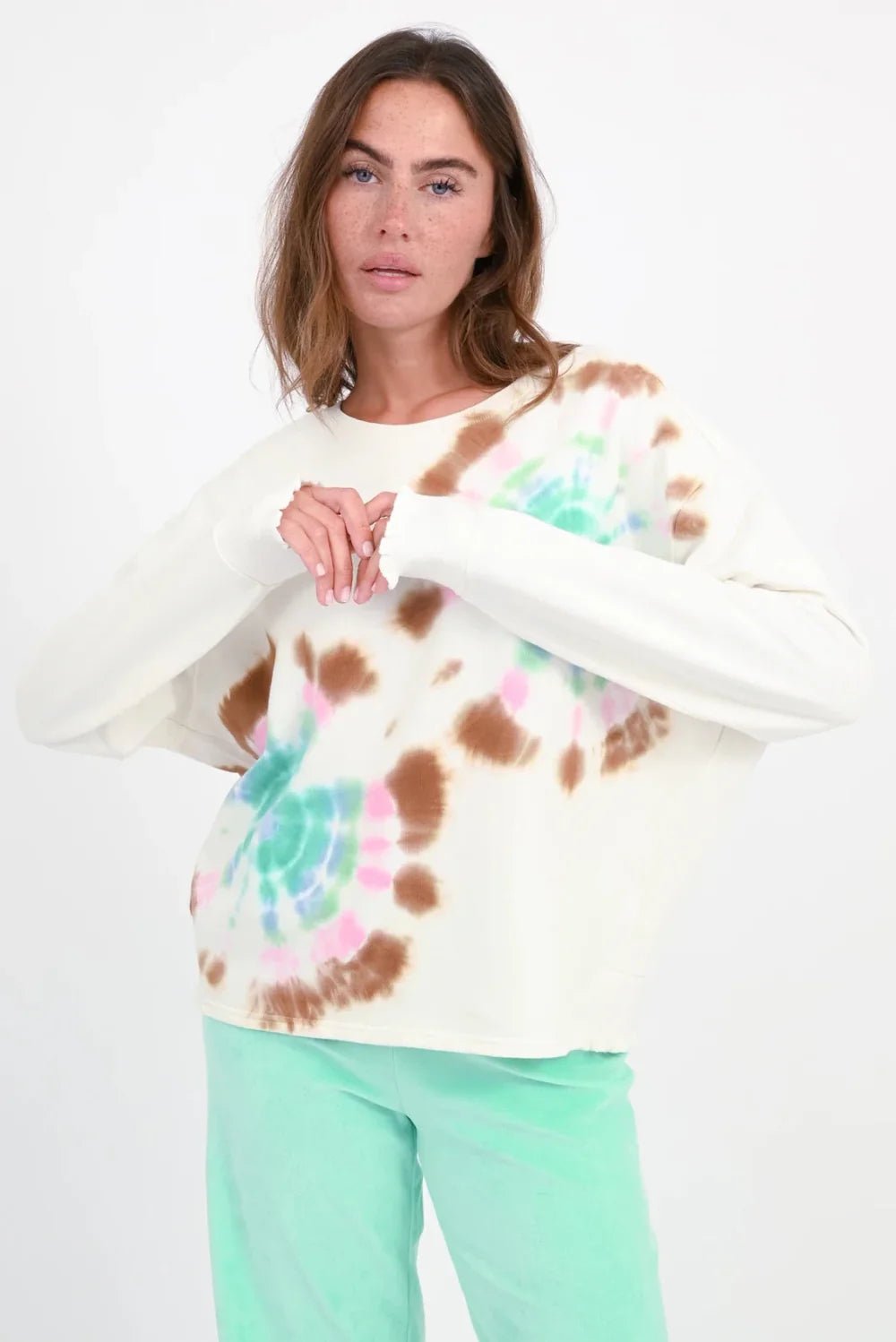 Batik Sweateshirt "Rose" - Dein Lieblingsladen Concept
