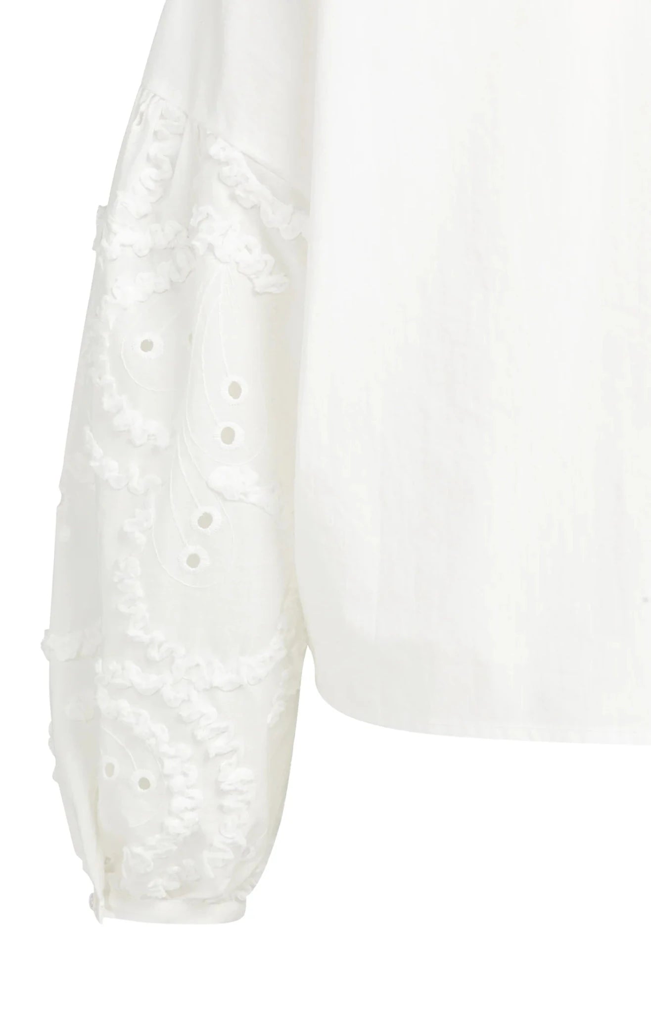Bluse mit bestickten Ärmeln und Rundhalsausschnitt - Dein Lieblingsladen Concept