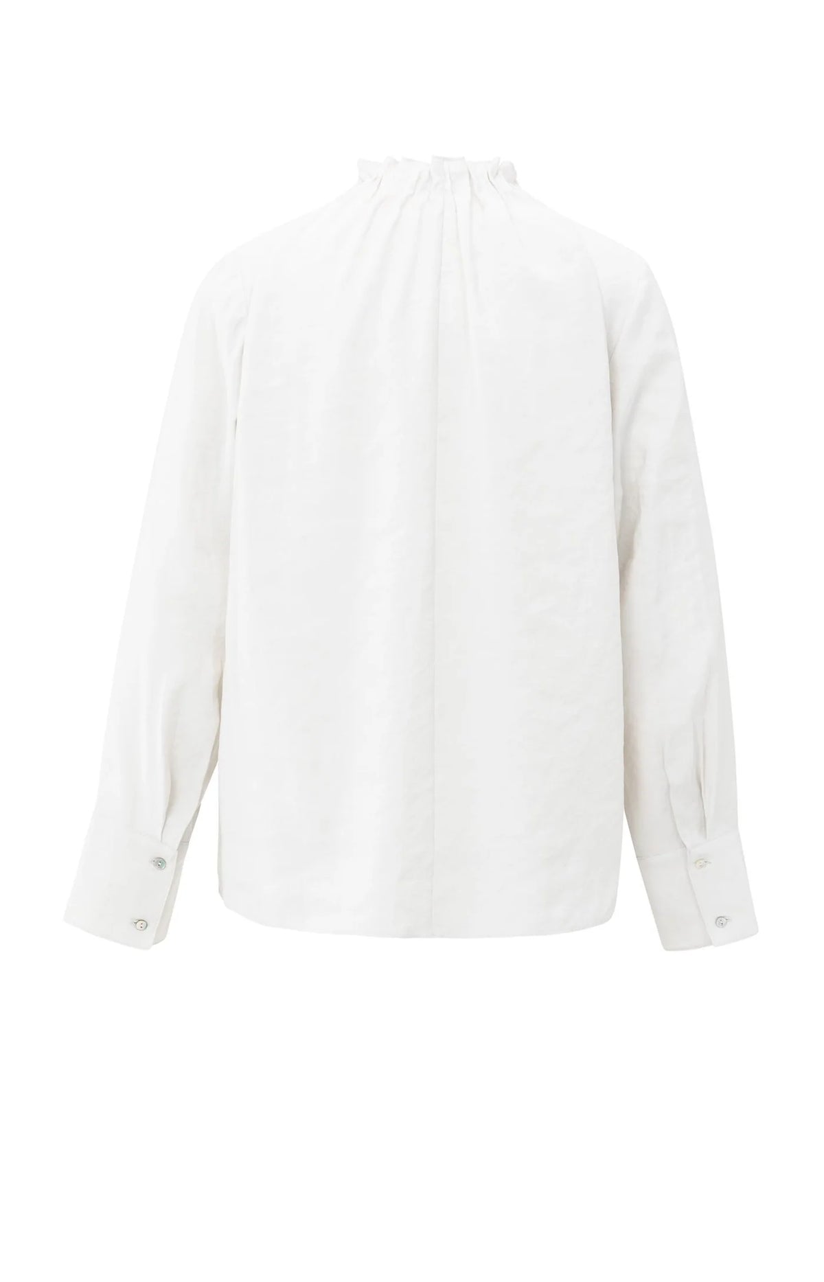 Bluse mit Kragen und Plisseefalten