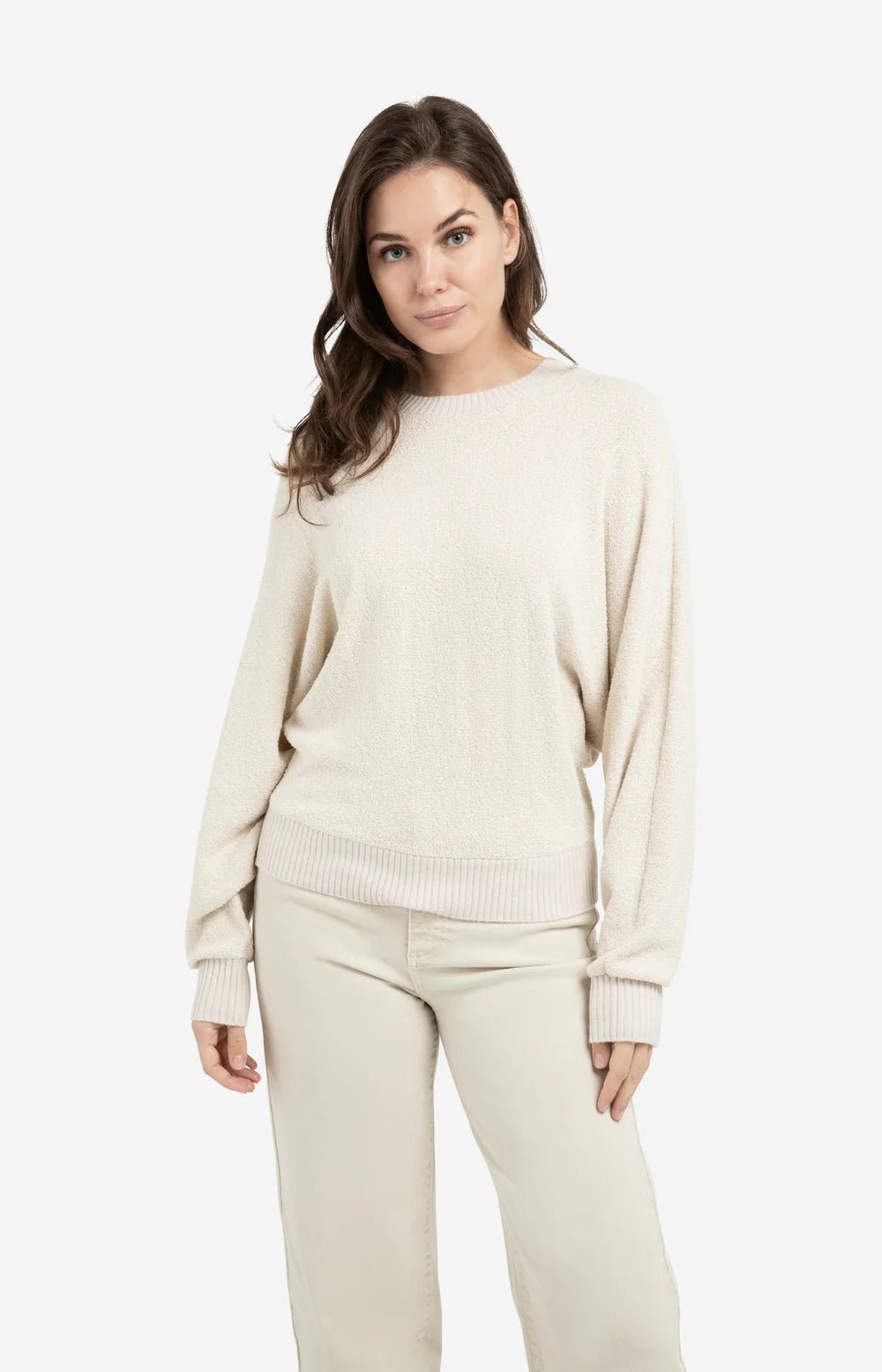 Bouclé - Pullover mit Fledermausärmeln - Dein Lieblingsladen Concept
