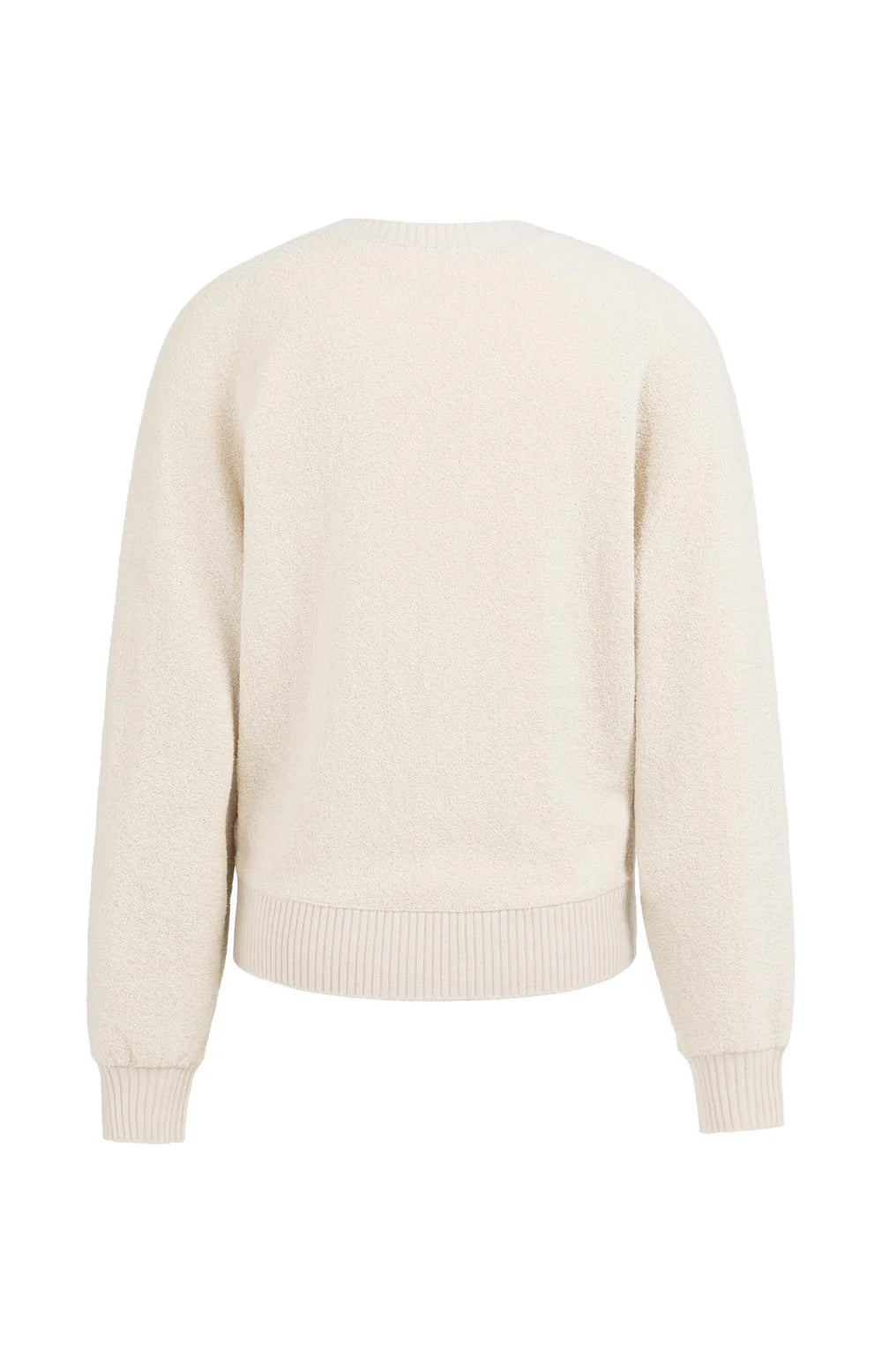 Bouclé-Pullover mit Fledermausärmeln