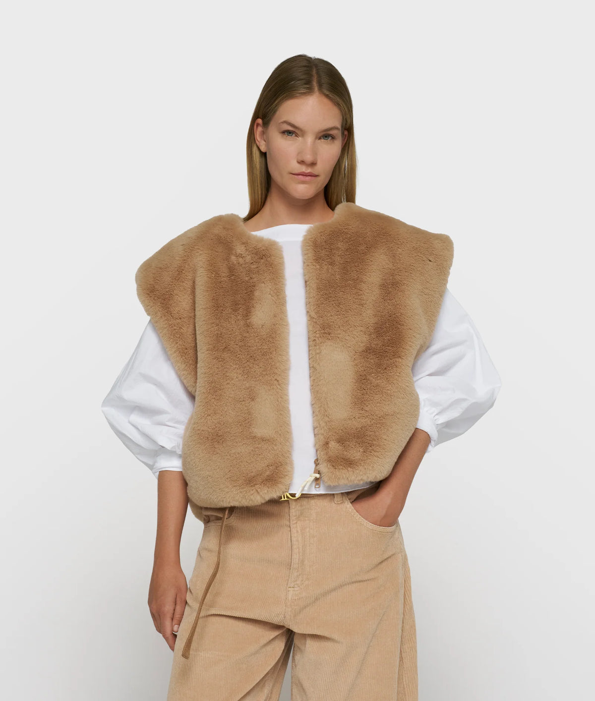 Sleeveless Fluffy Vest