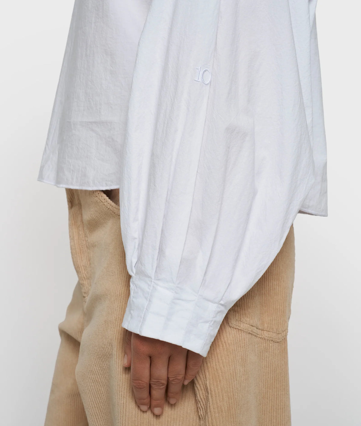 Boatneck Blouse Poplin white