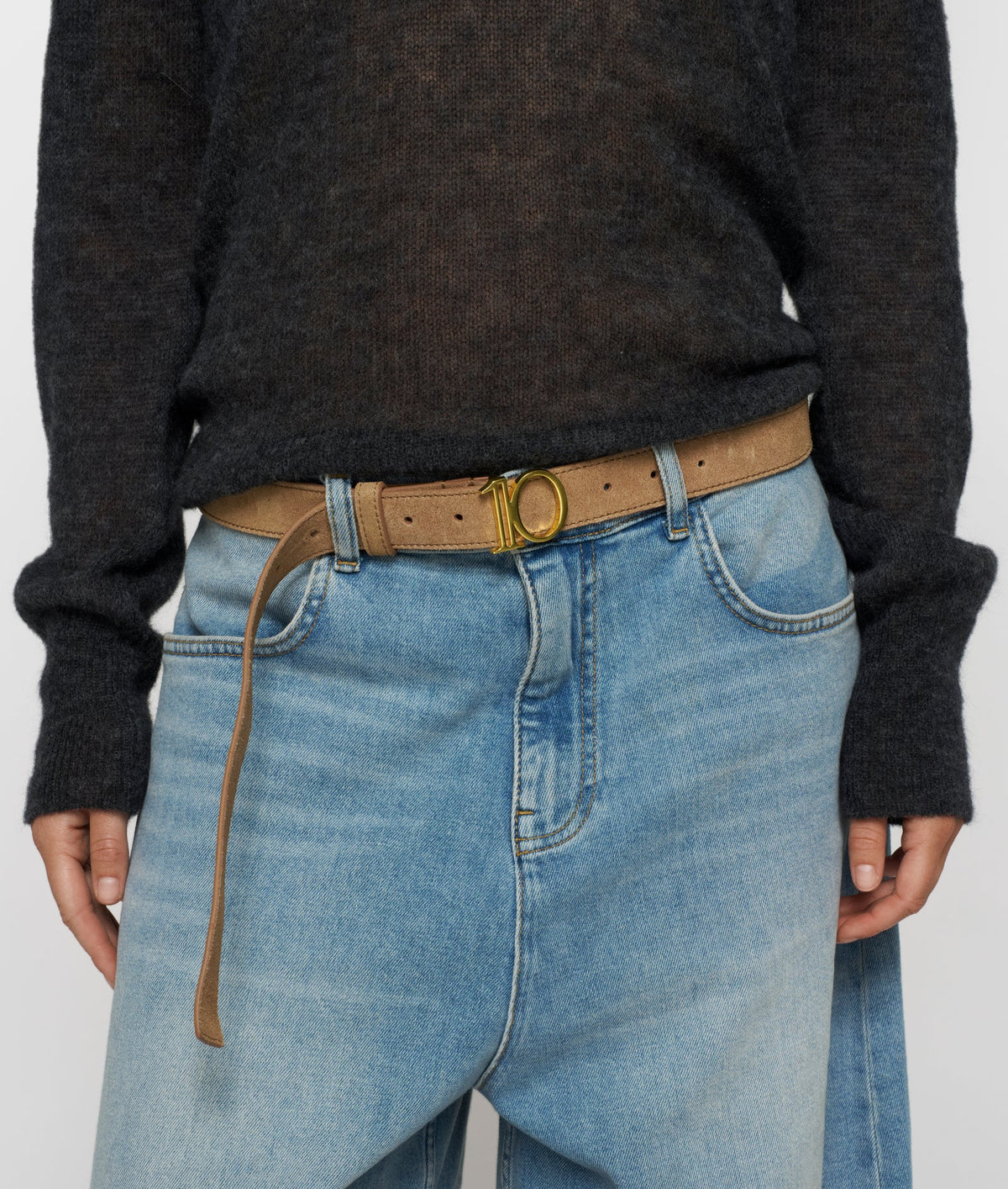 Straight Leg Denim Pants