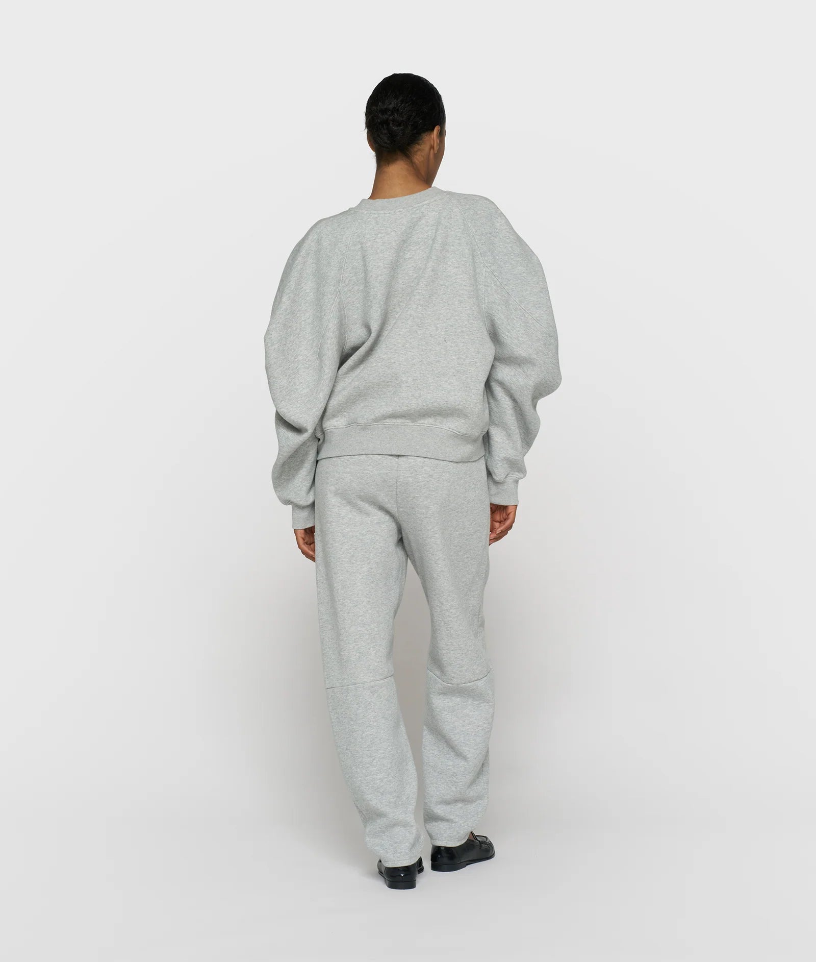 Puff Sleeve Sweater Neoprene light grey melee