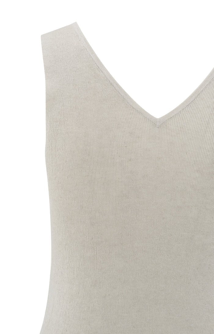 Fein geripptes Strick - Tanktop - milk brown - Dein Lieblingsladen Concept